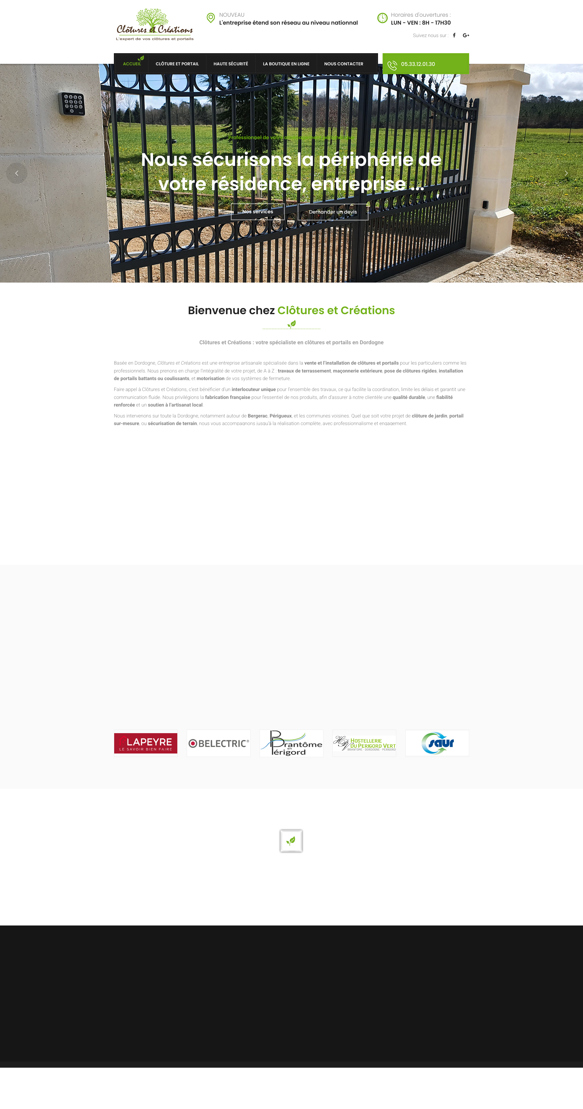 Aperçu du site