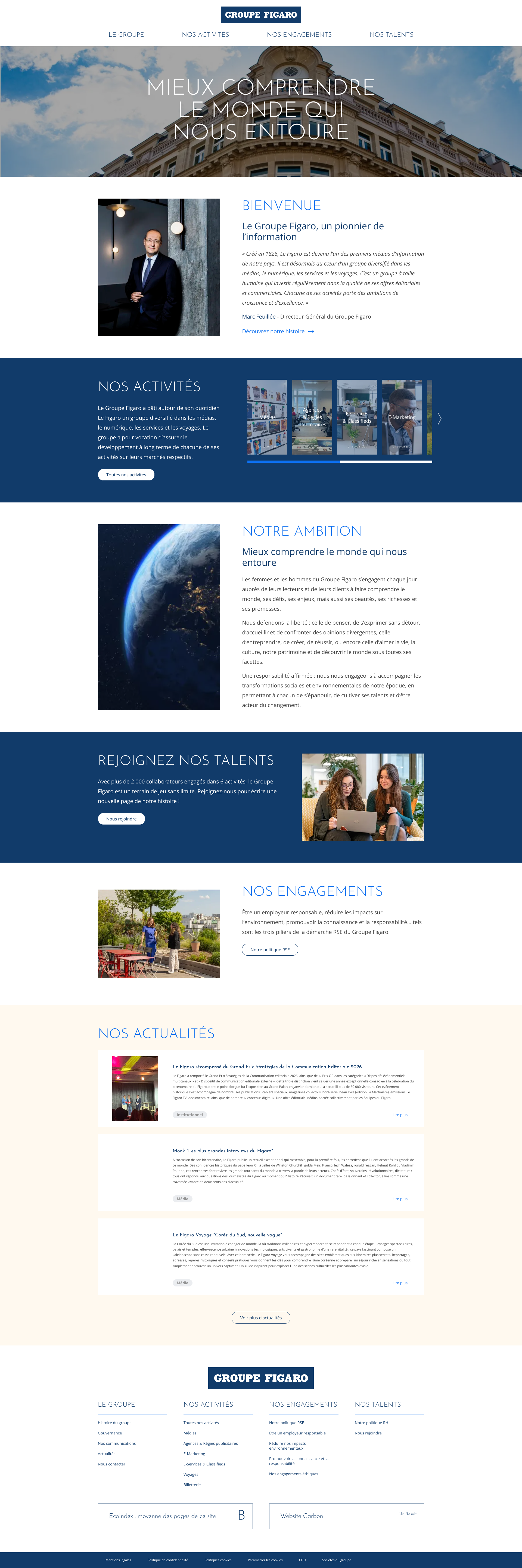Aperçu du site