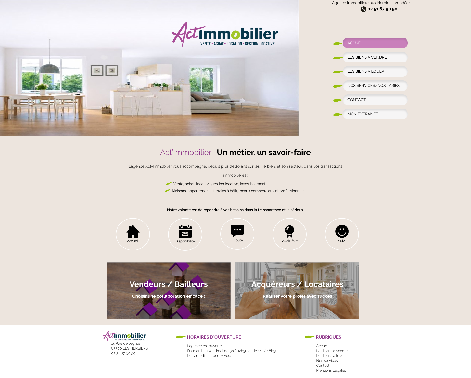 Aperçu du site