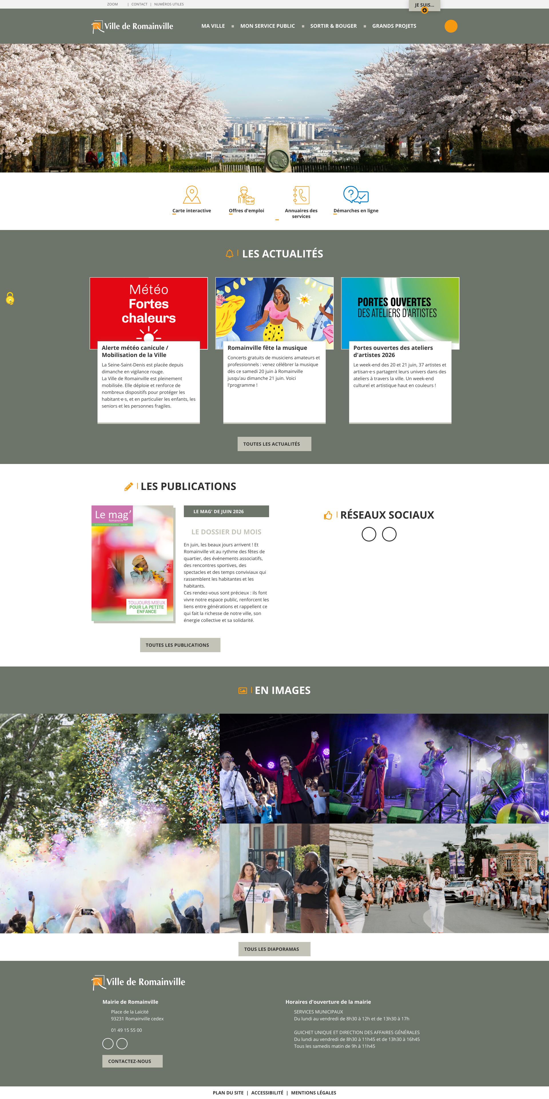 Aperçu du site