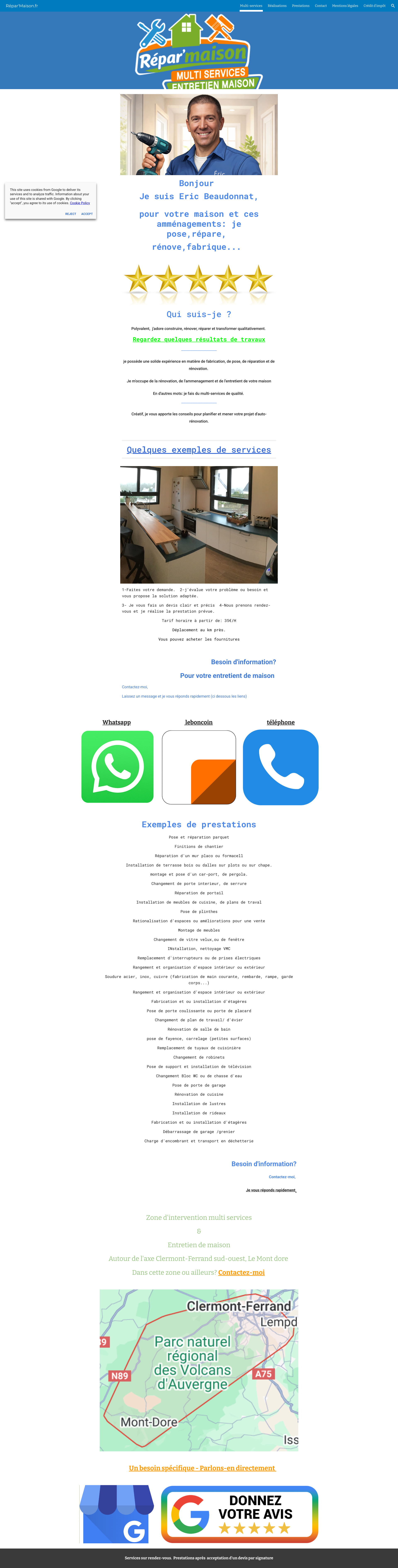 Aperçu du site