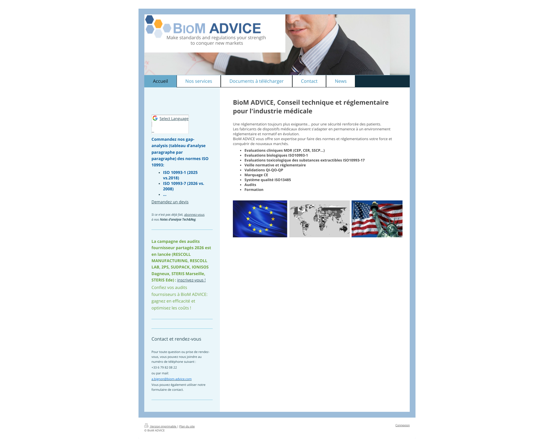 Aperçu du site