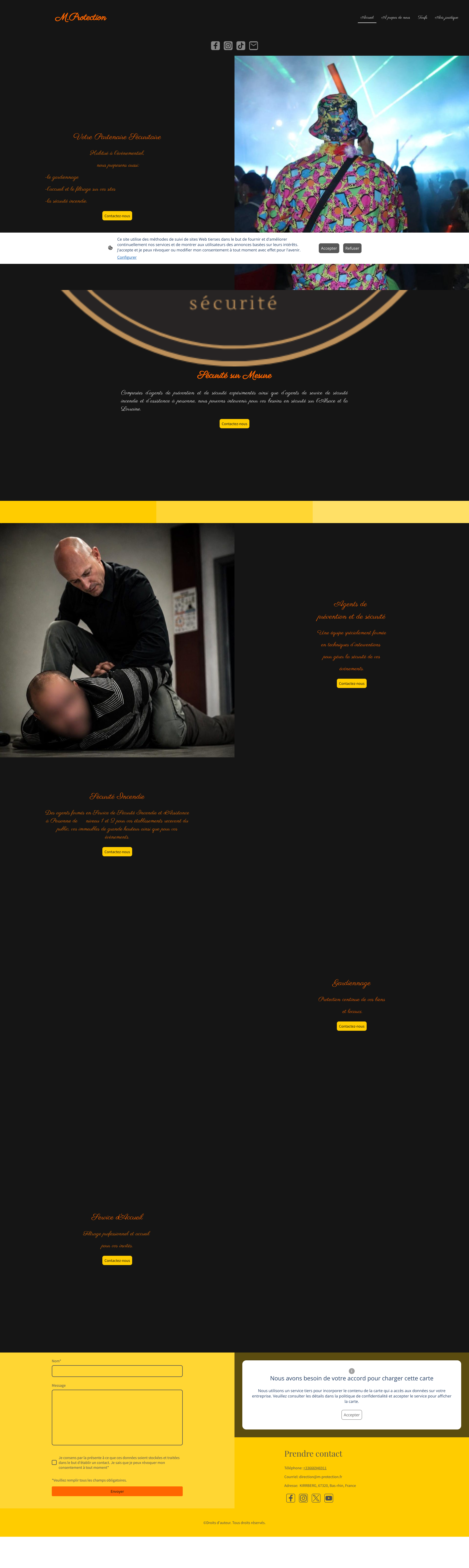 Aperçu du site