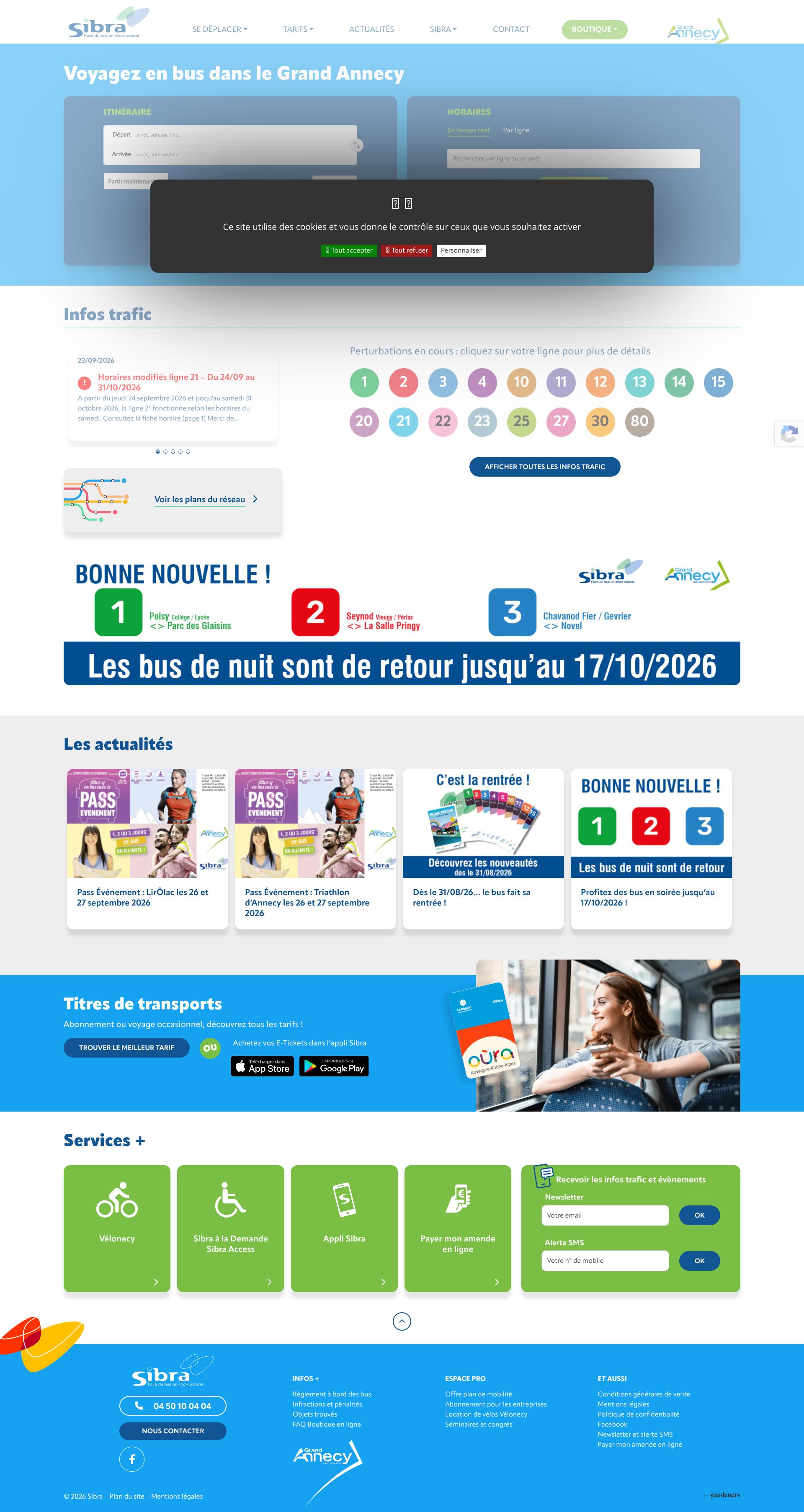 Aperçu du site
