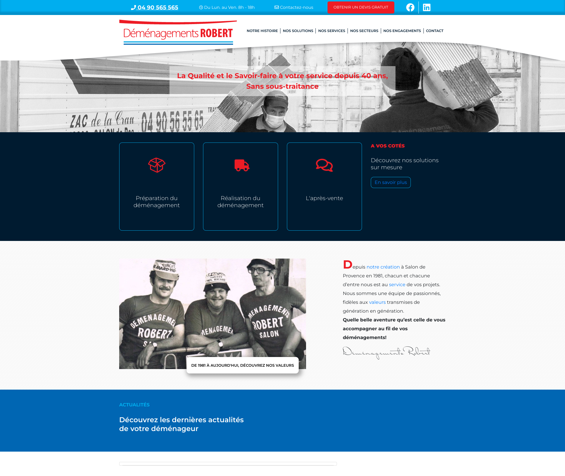 Aperçu du site
