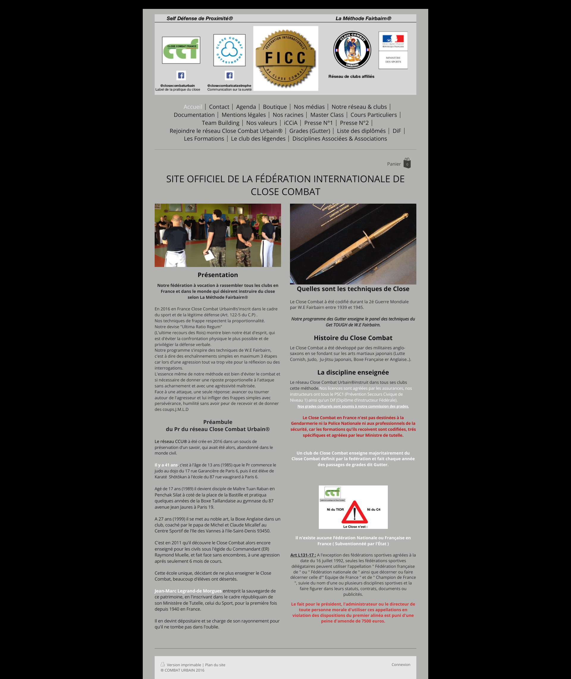 Aperçu du site