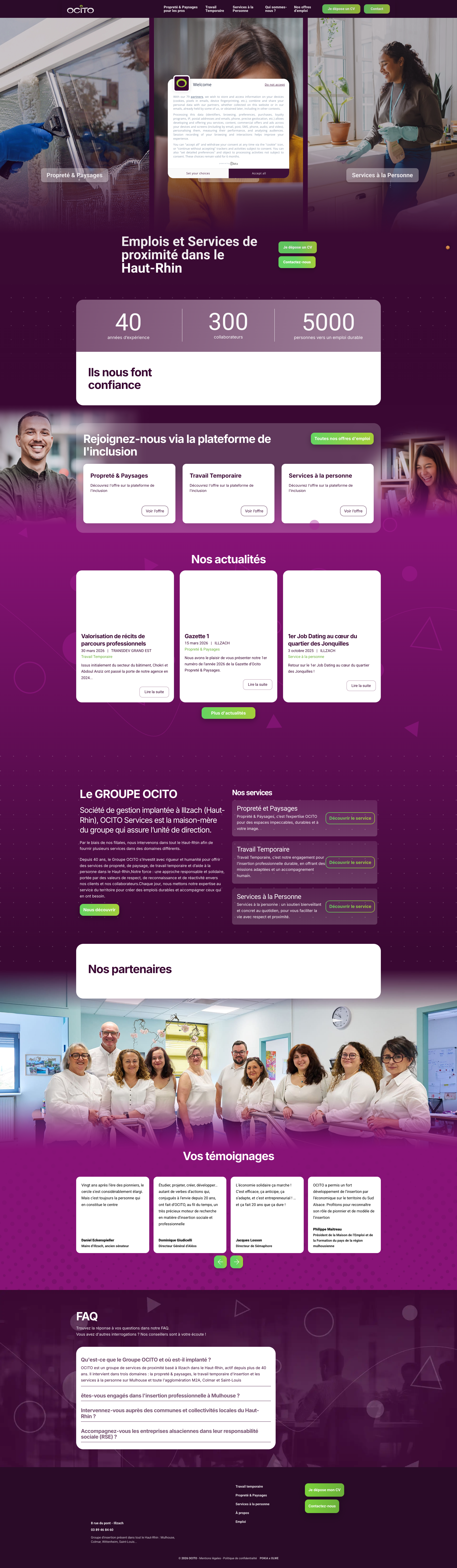 Aperçu du site