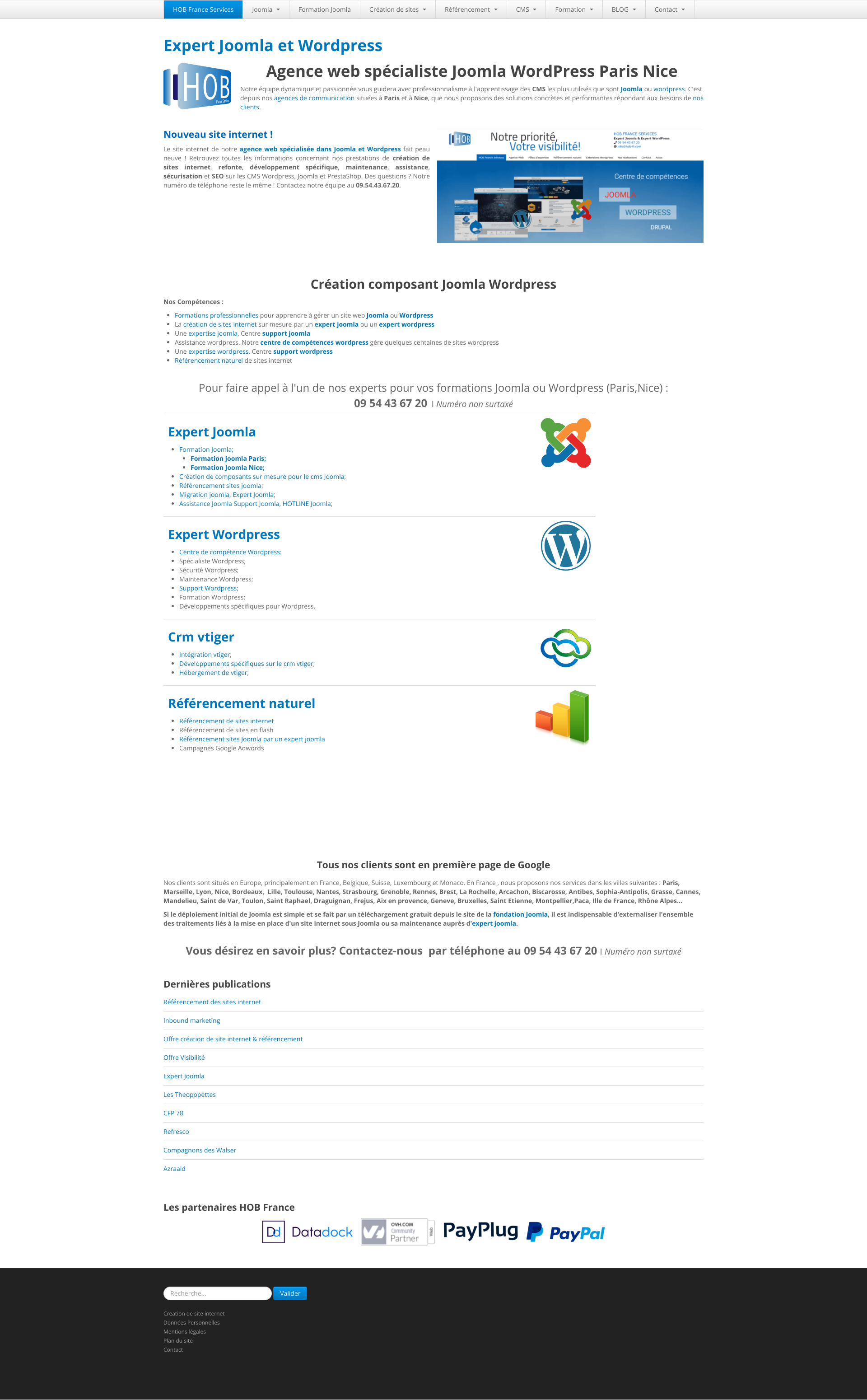 Aperçu du site
