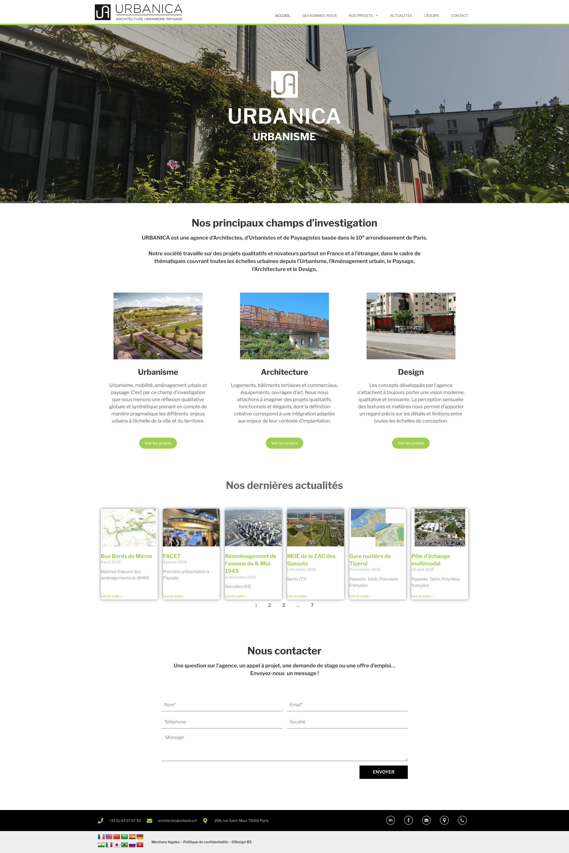 Aperçu du site