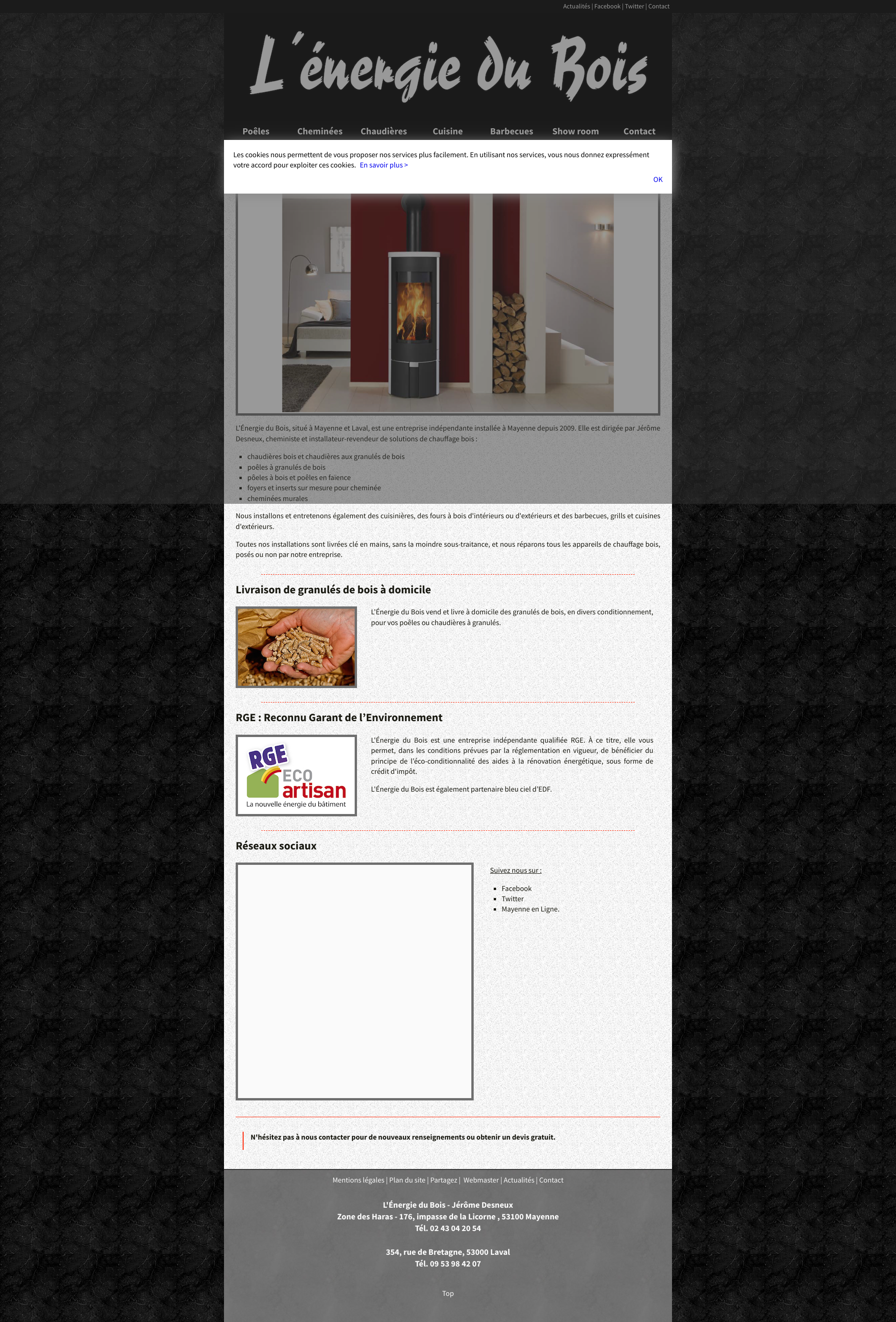 Aperçu du site