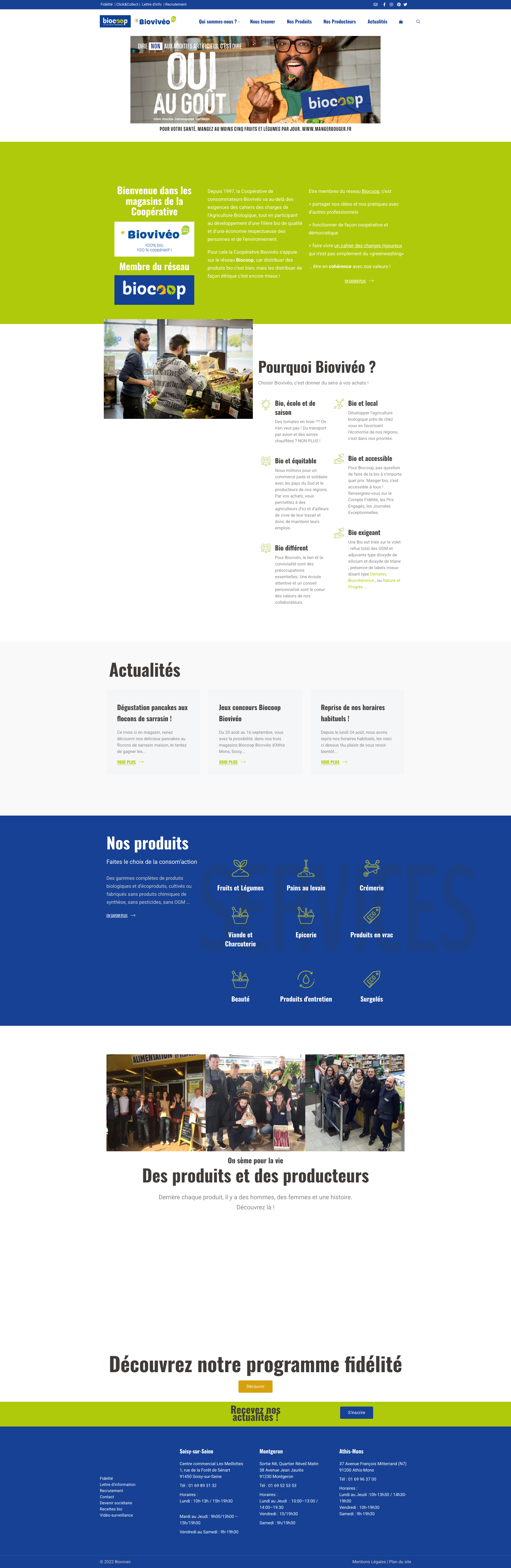 Aperçu du site