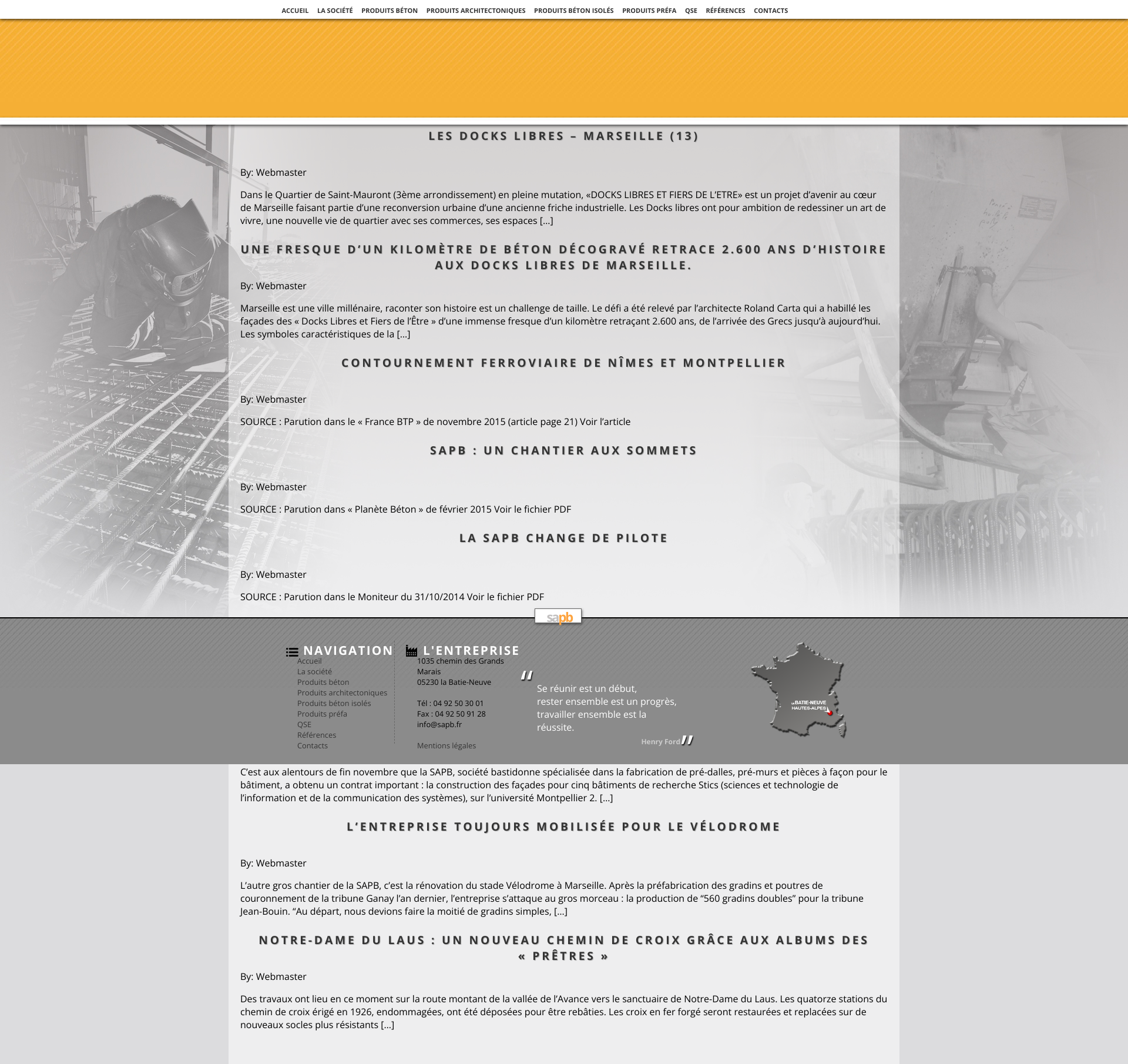 Aperçu du site
