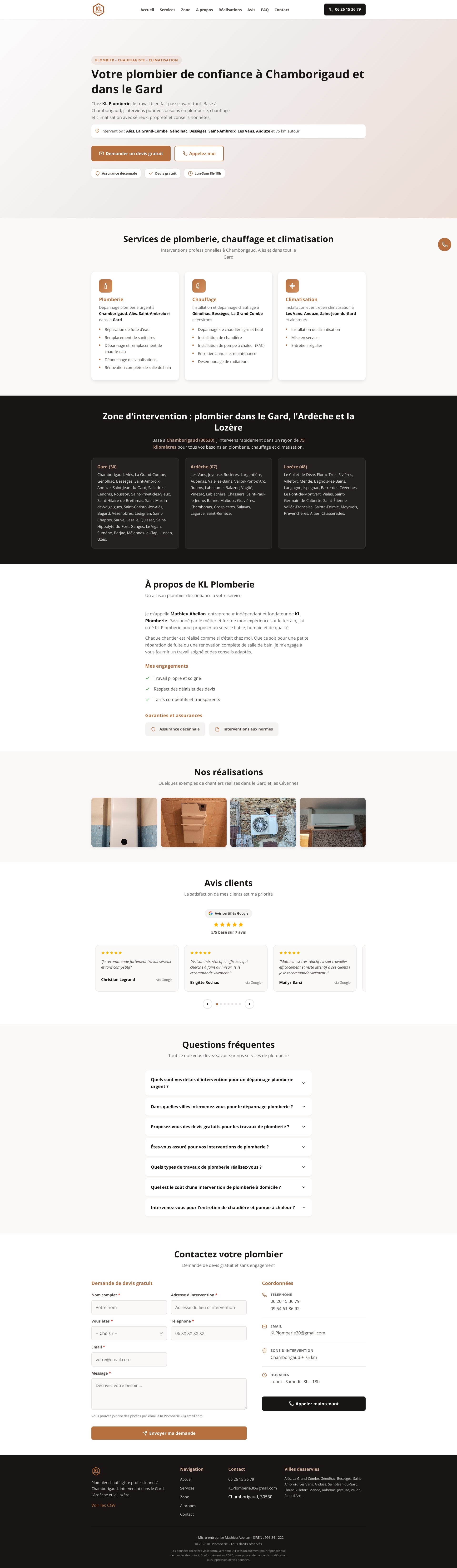 Aperçu du site