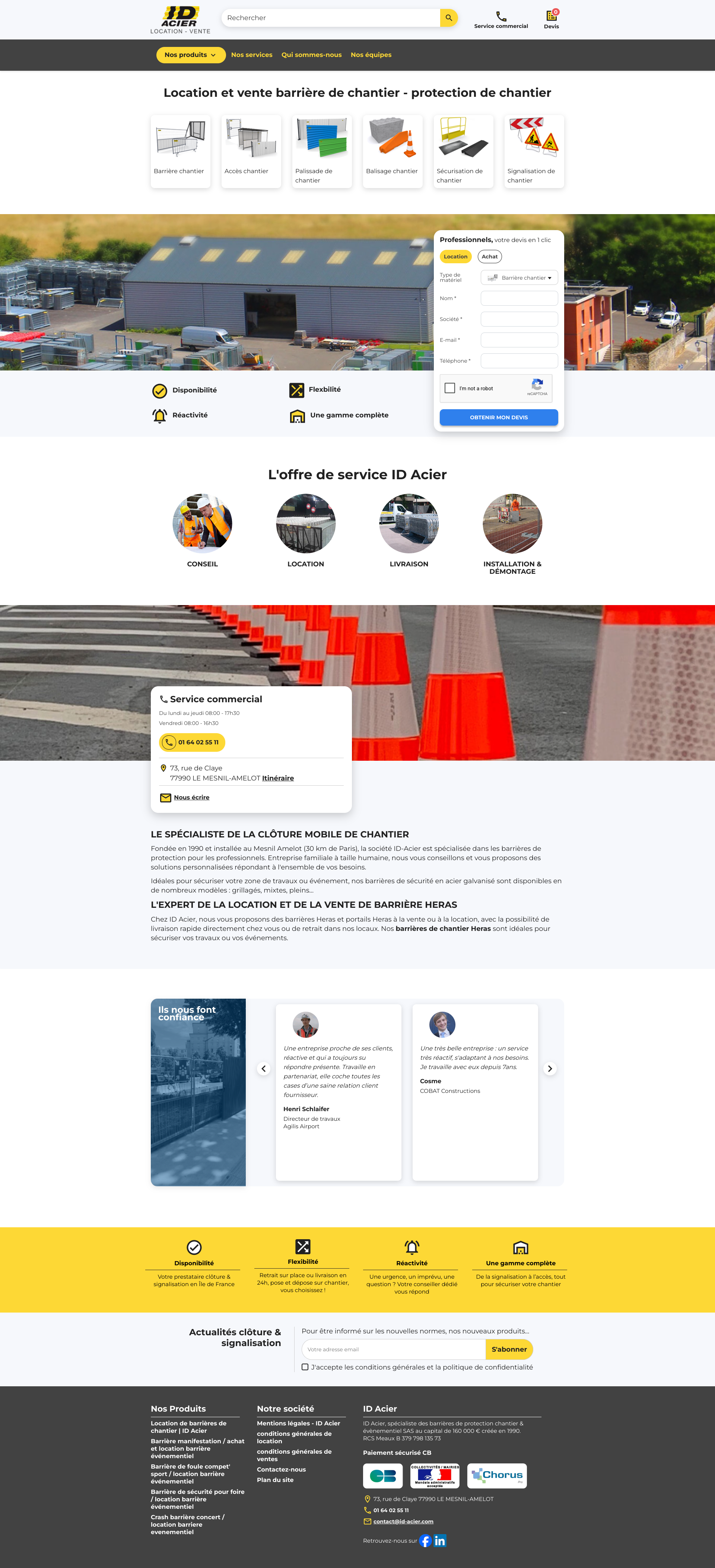 Aperçu du site