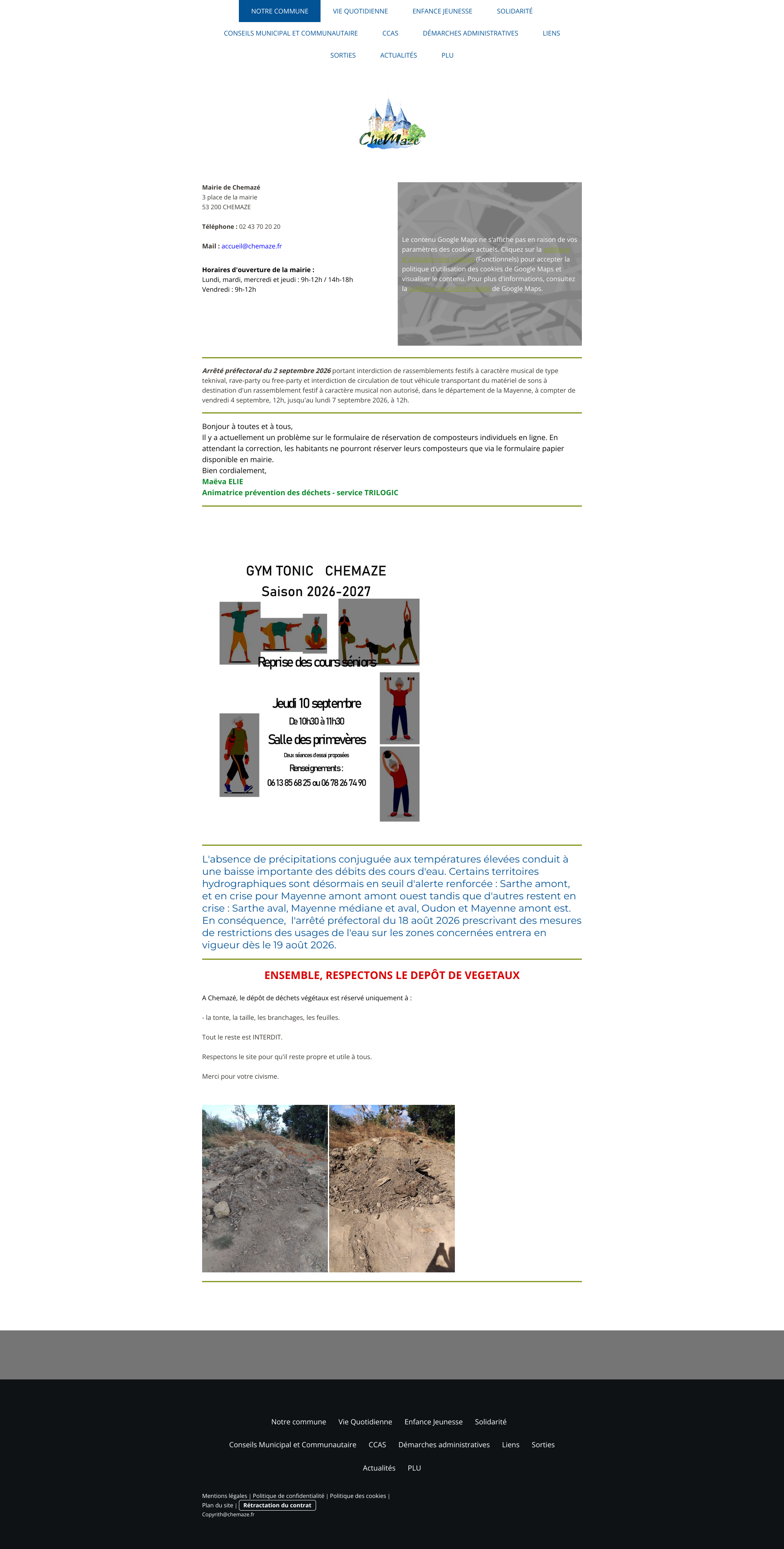 Aperçu du site