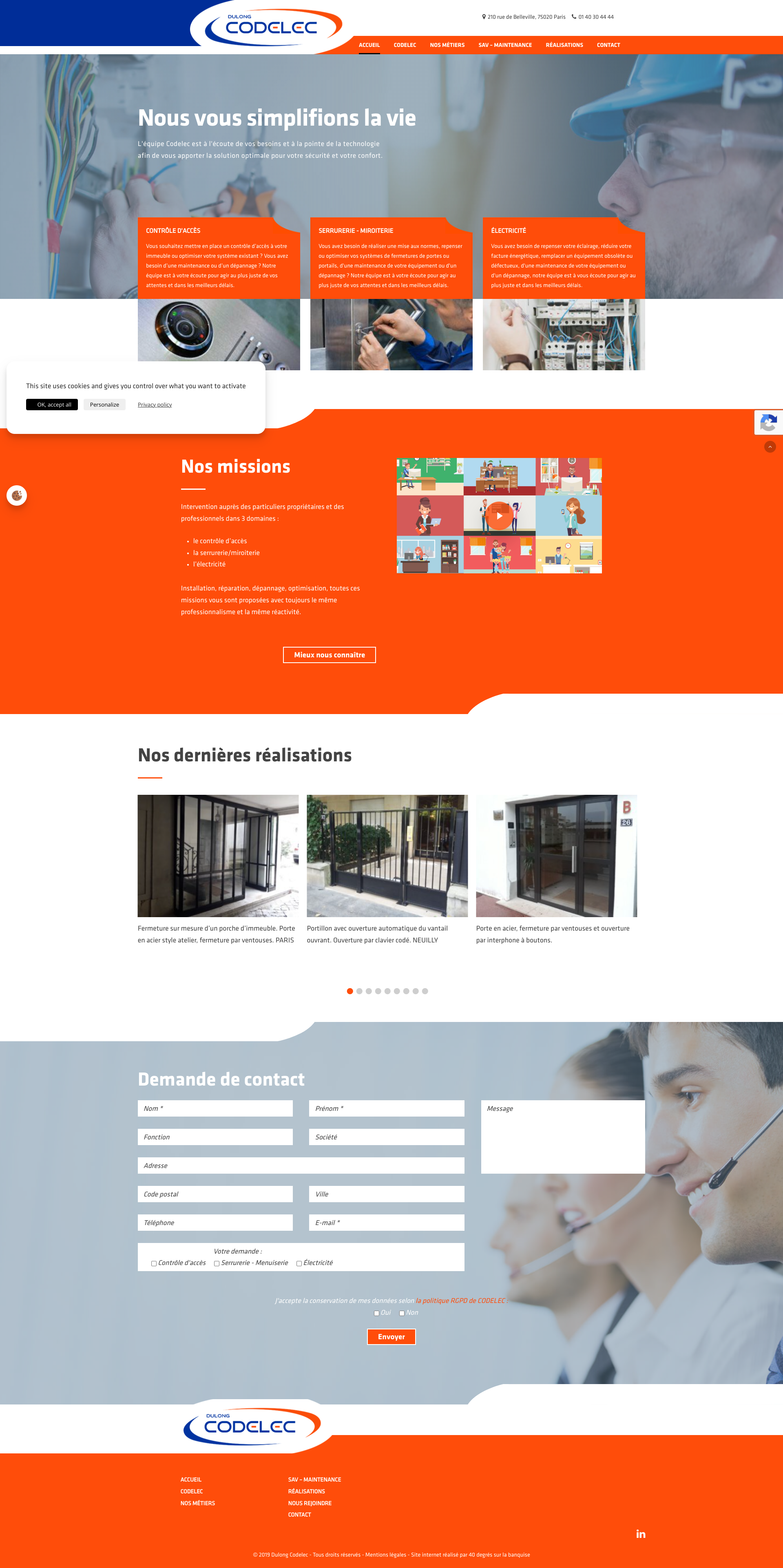 Aperçu du site