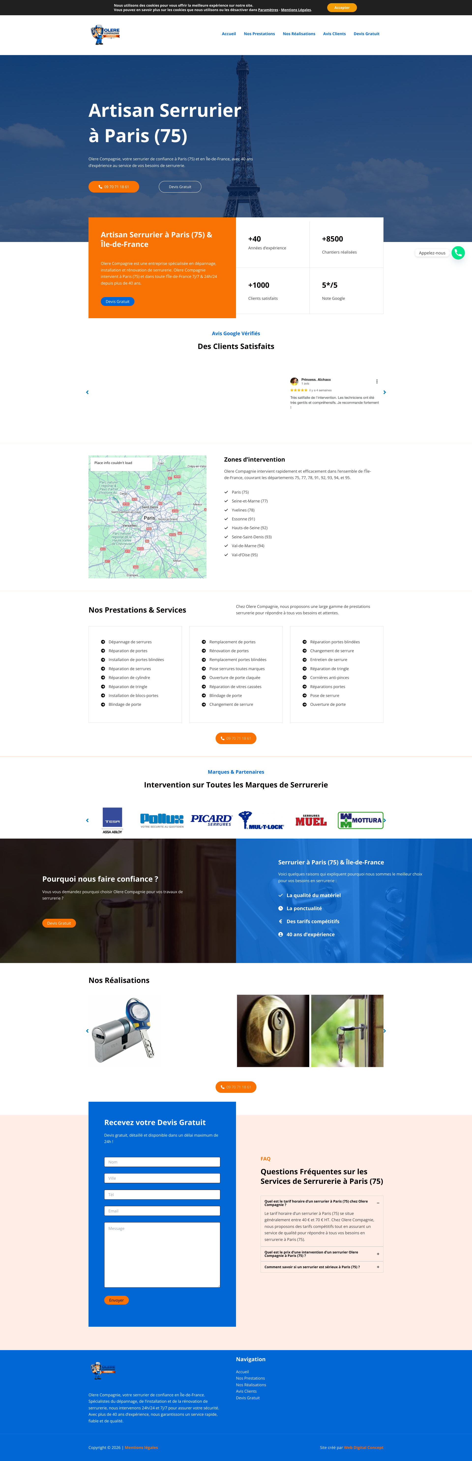 Aperçu du site