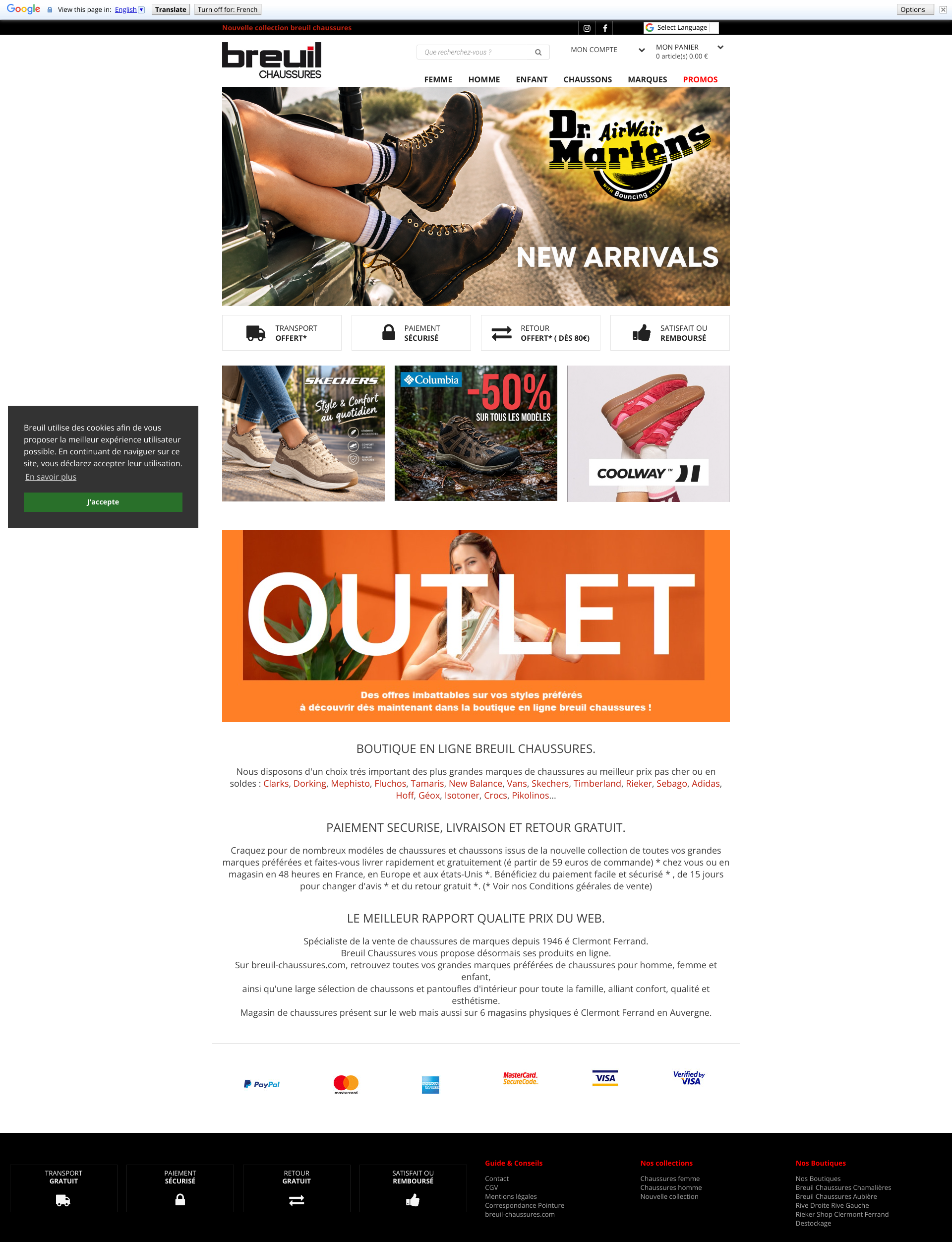 Aperçu du site