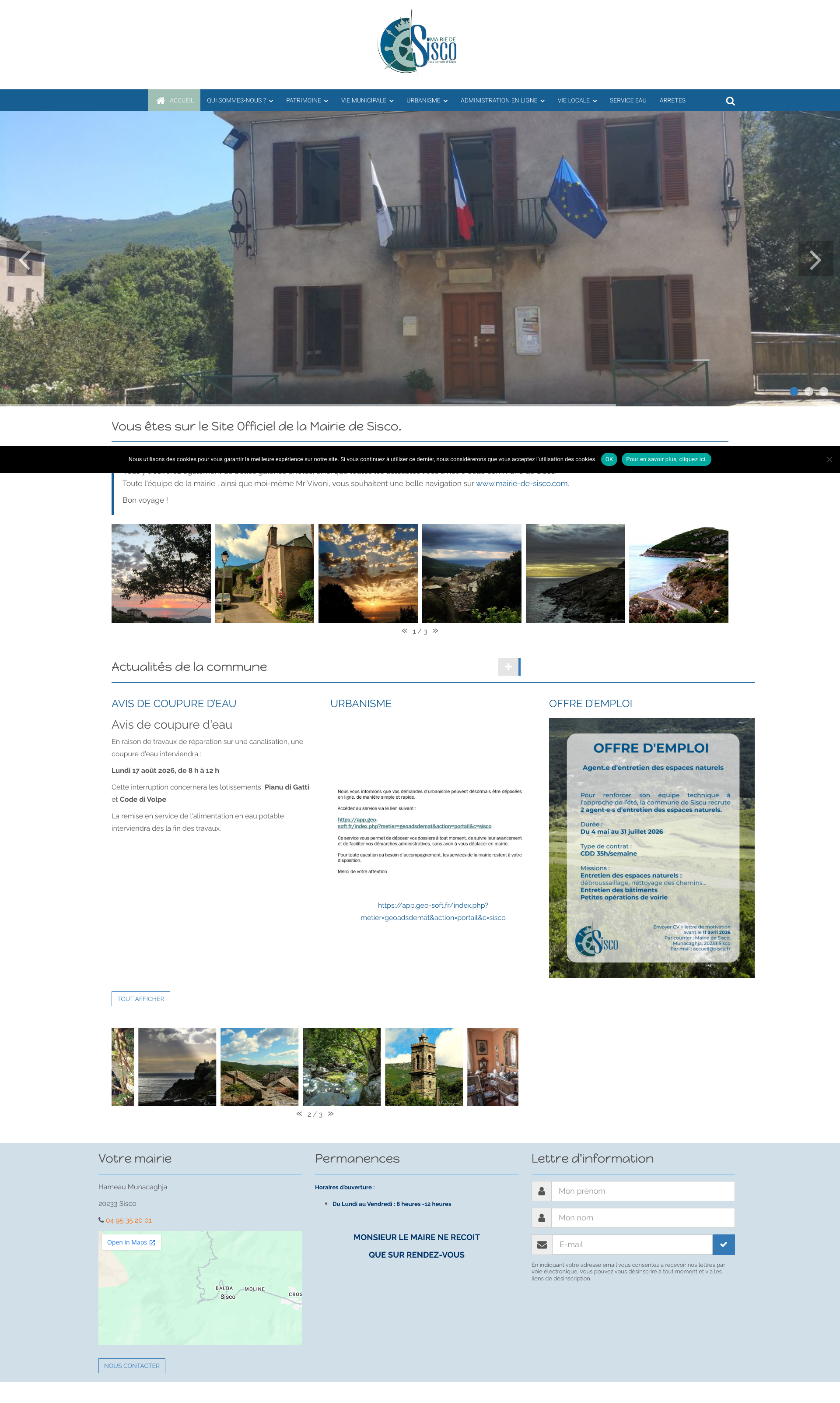 Aperçu du site