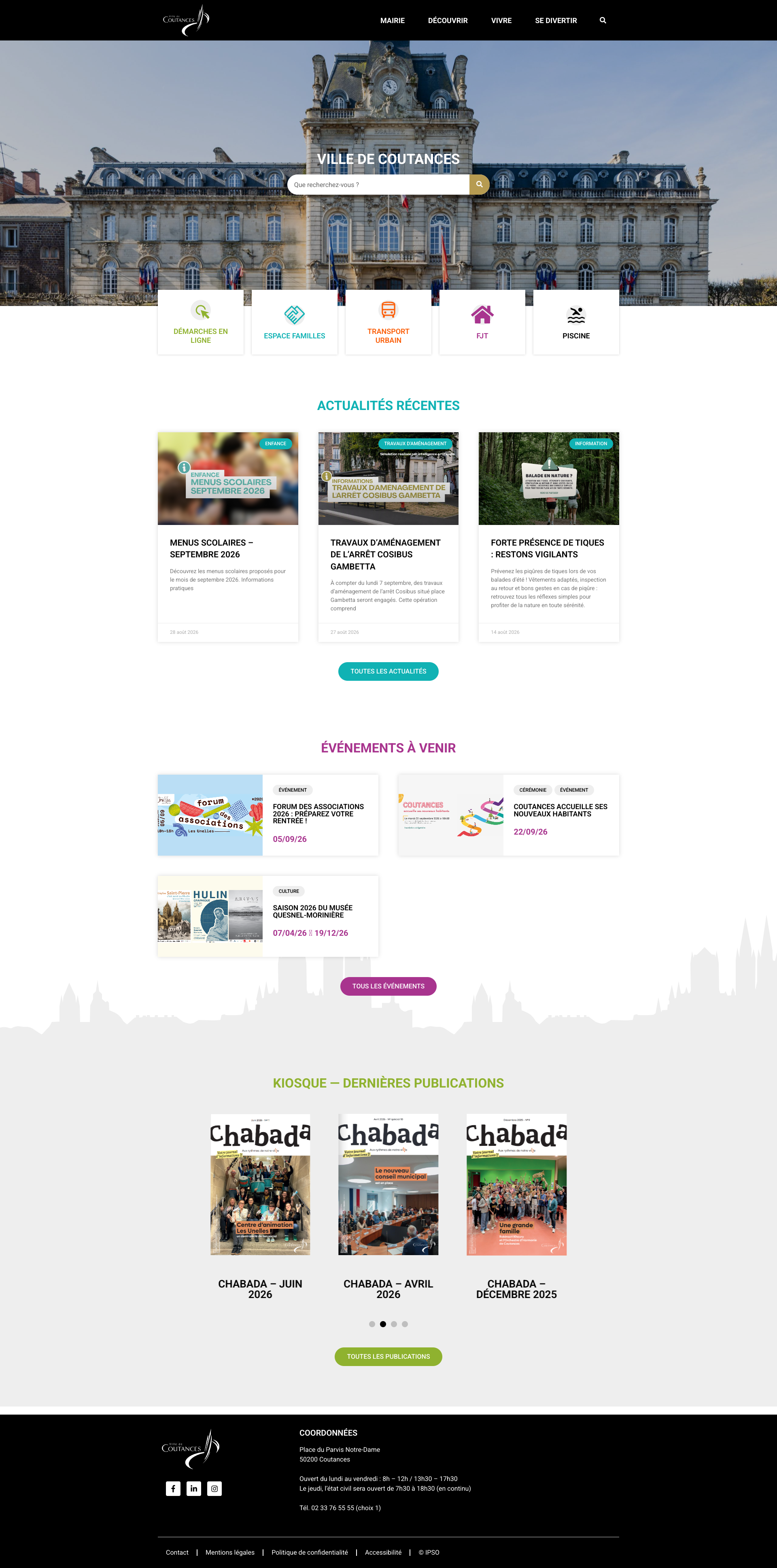 Aperçu du site
