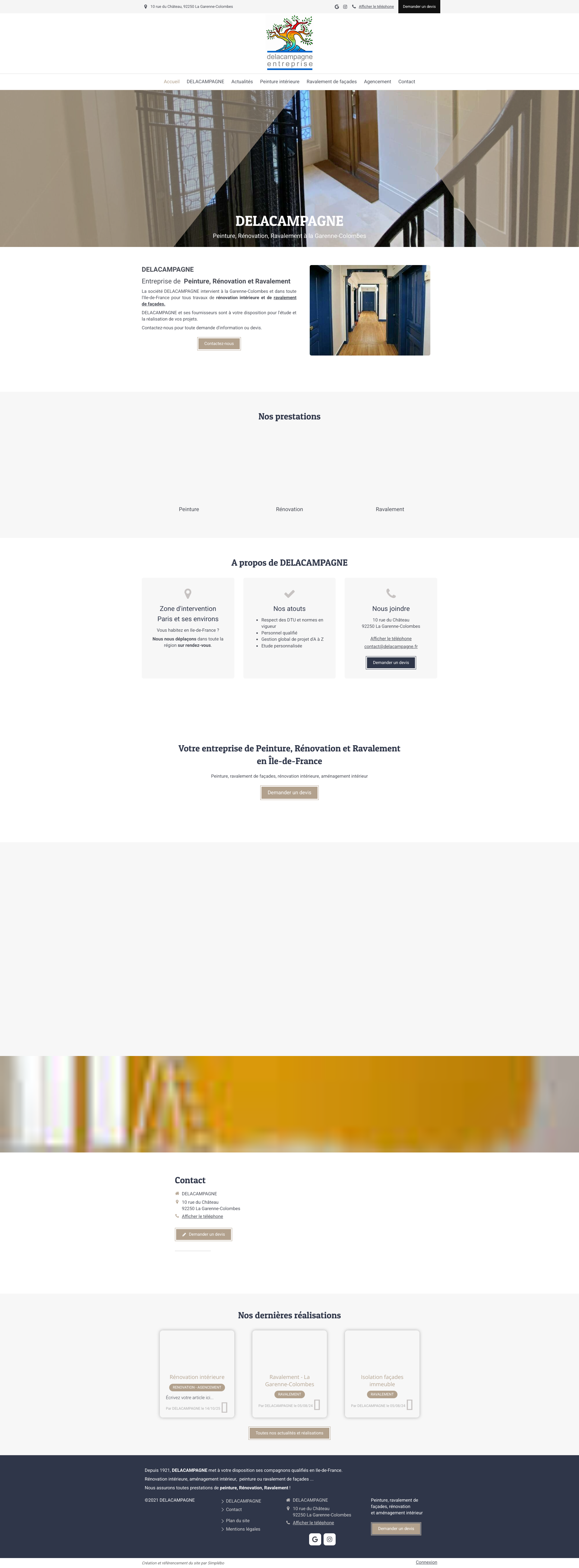 Aperçu du site