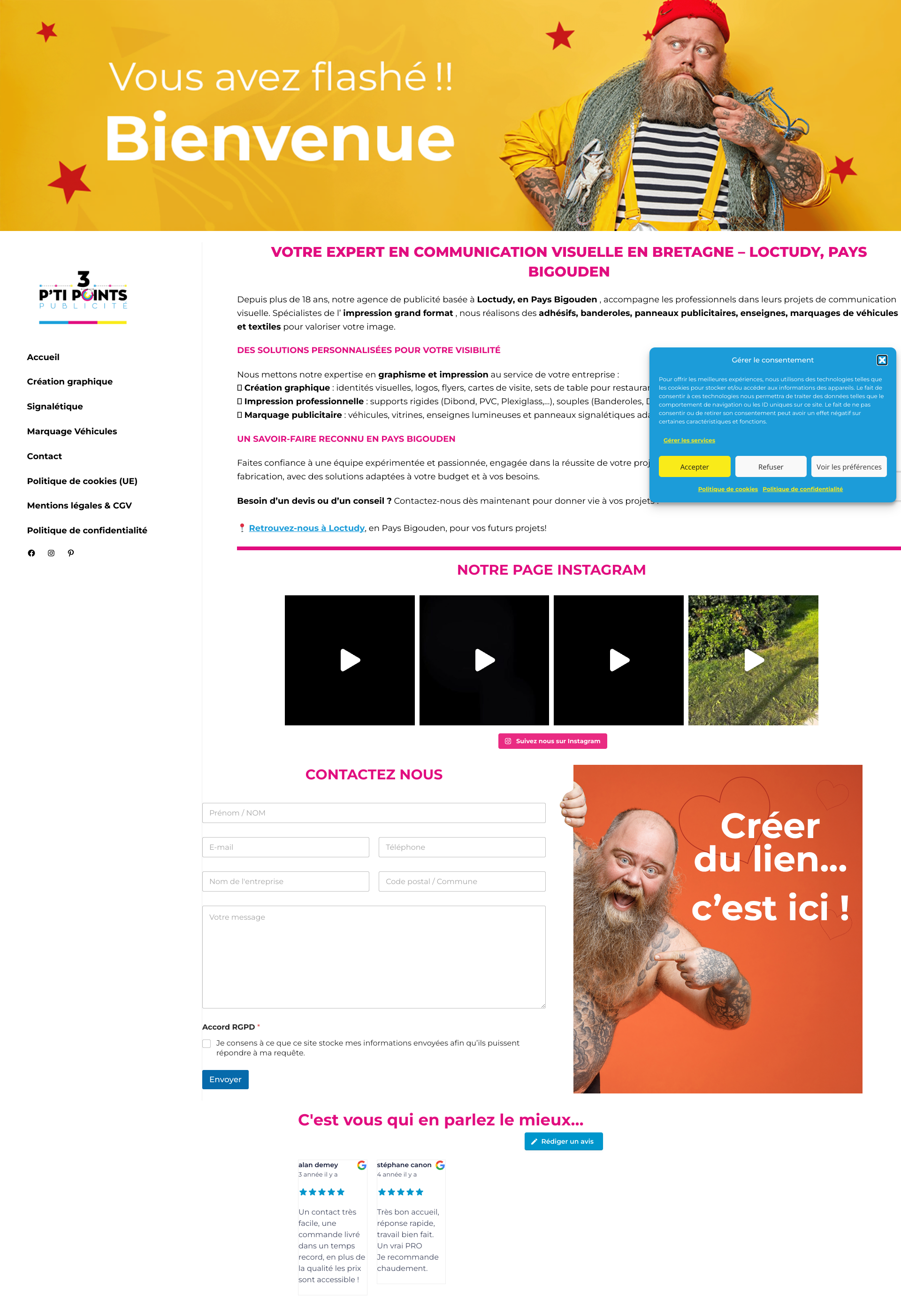 Aperçu du site