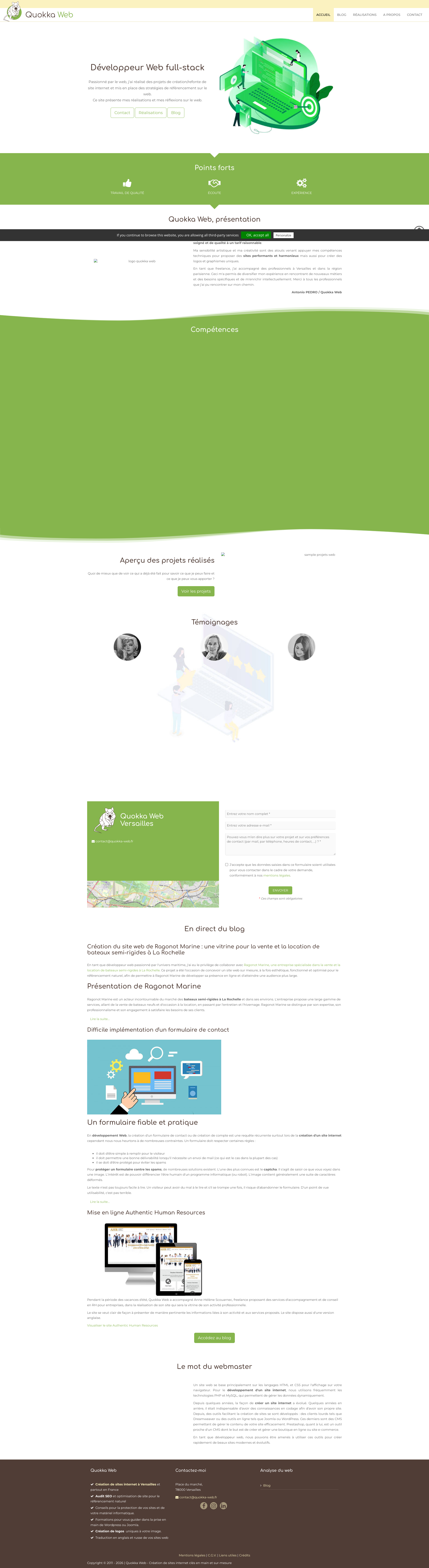 Aperçu du site