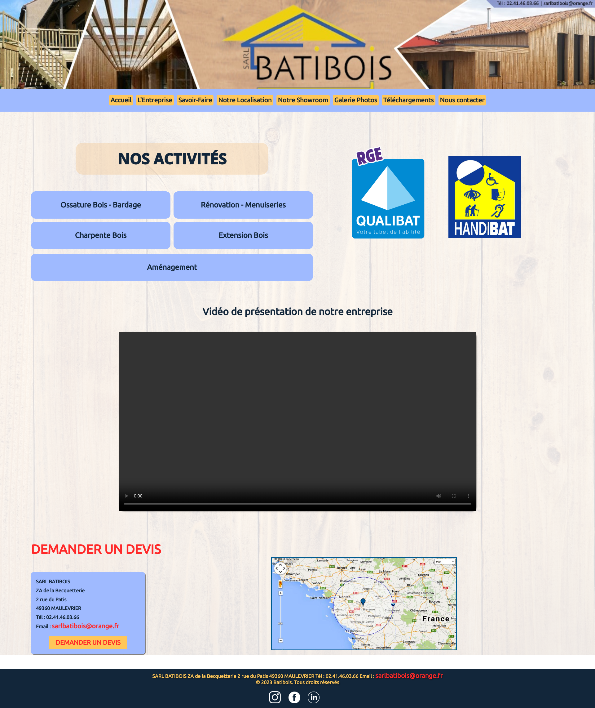 Aperçu du site