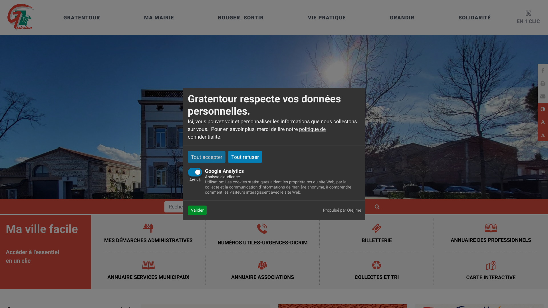Aperçu du site