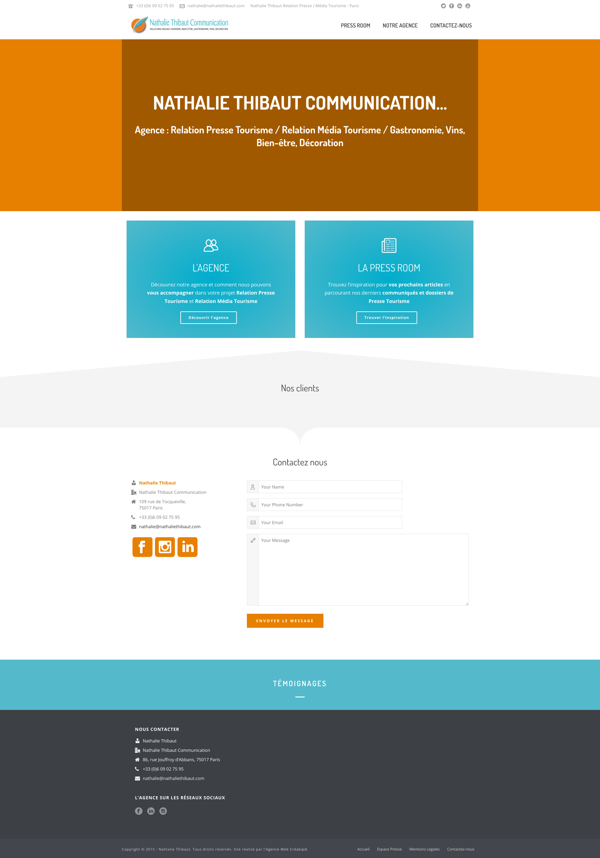 Aperçu du site