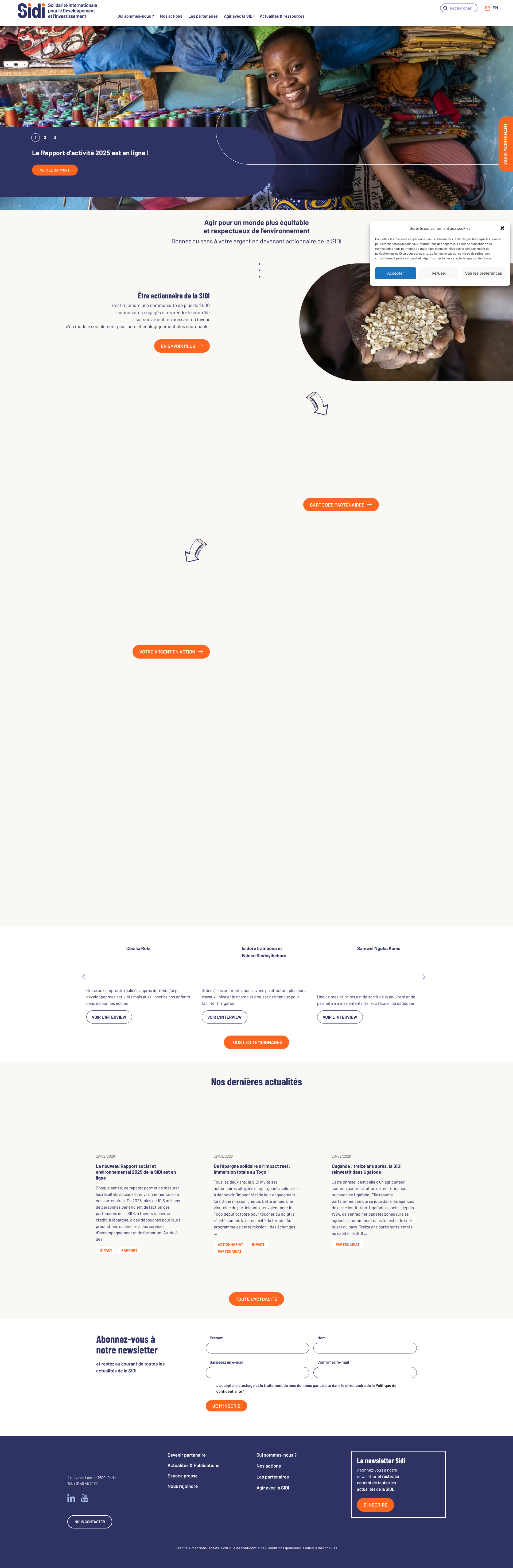Aperçu du site