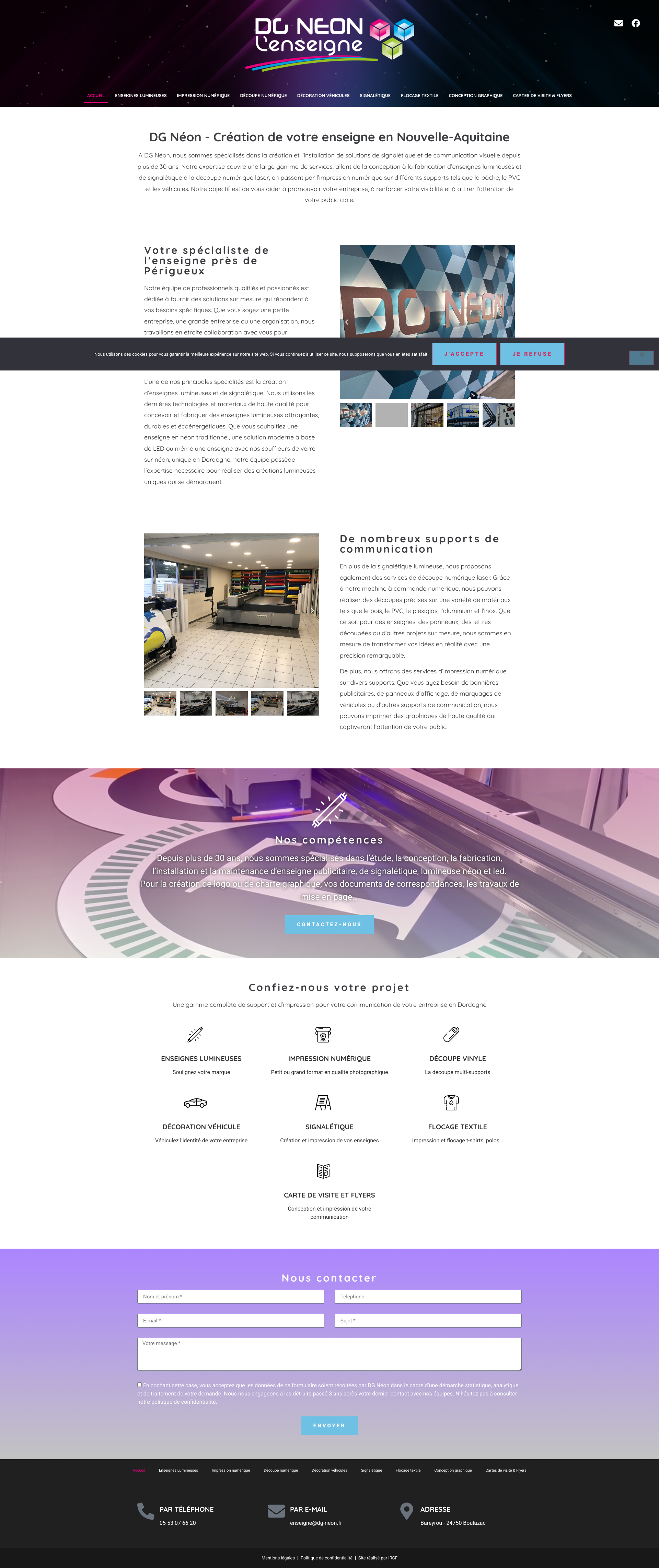Aperçu du site