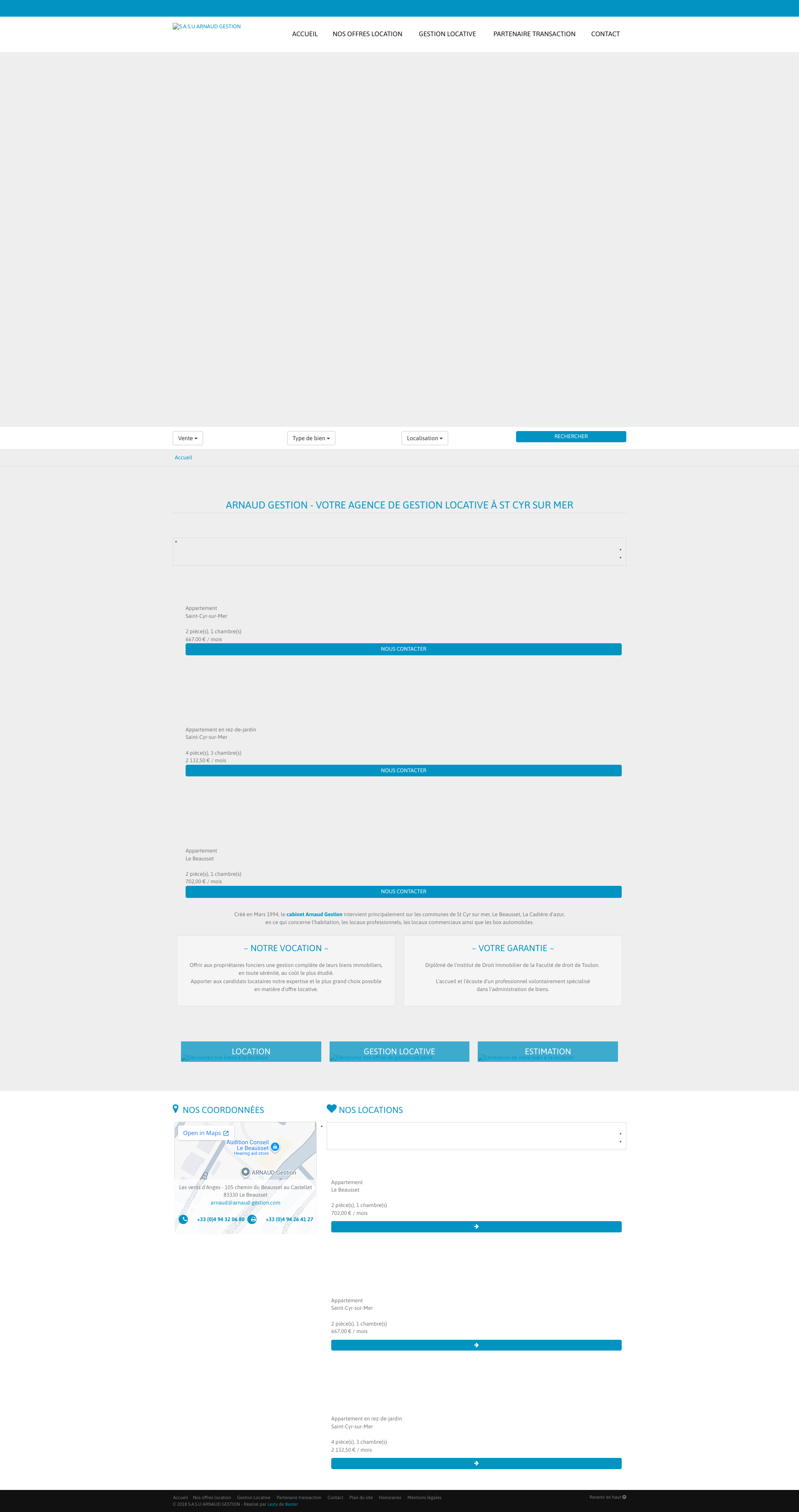 Aperçu du site