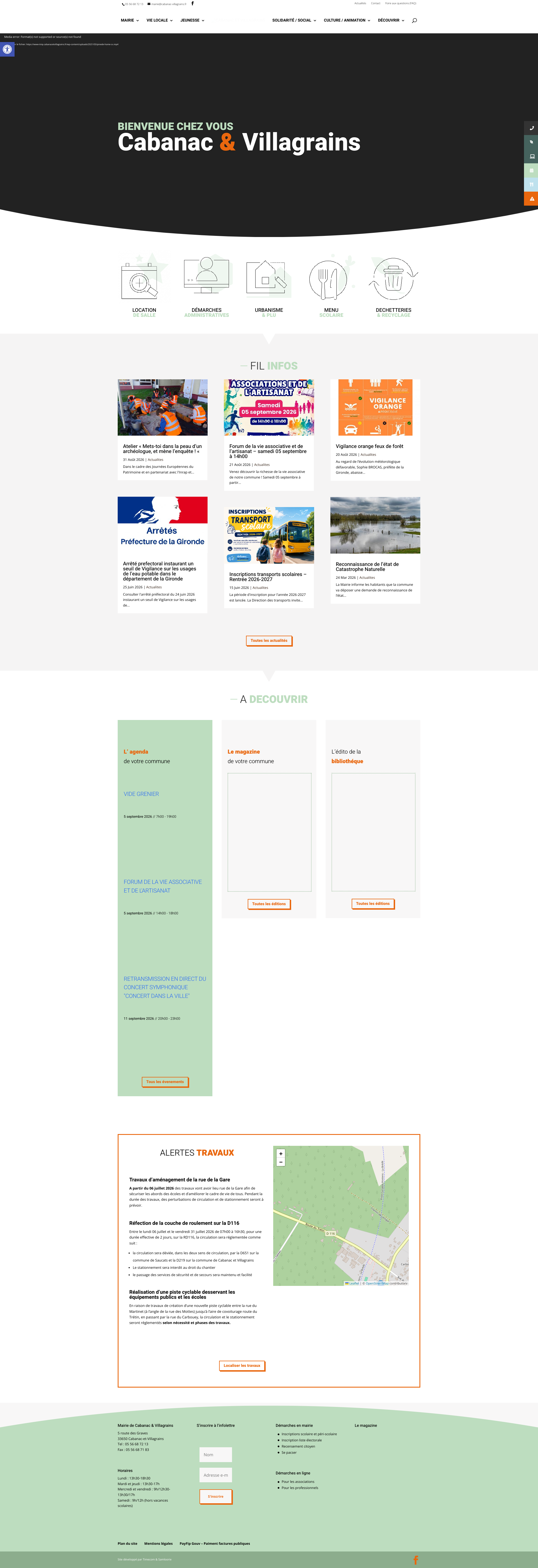 Aperçu du site