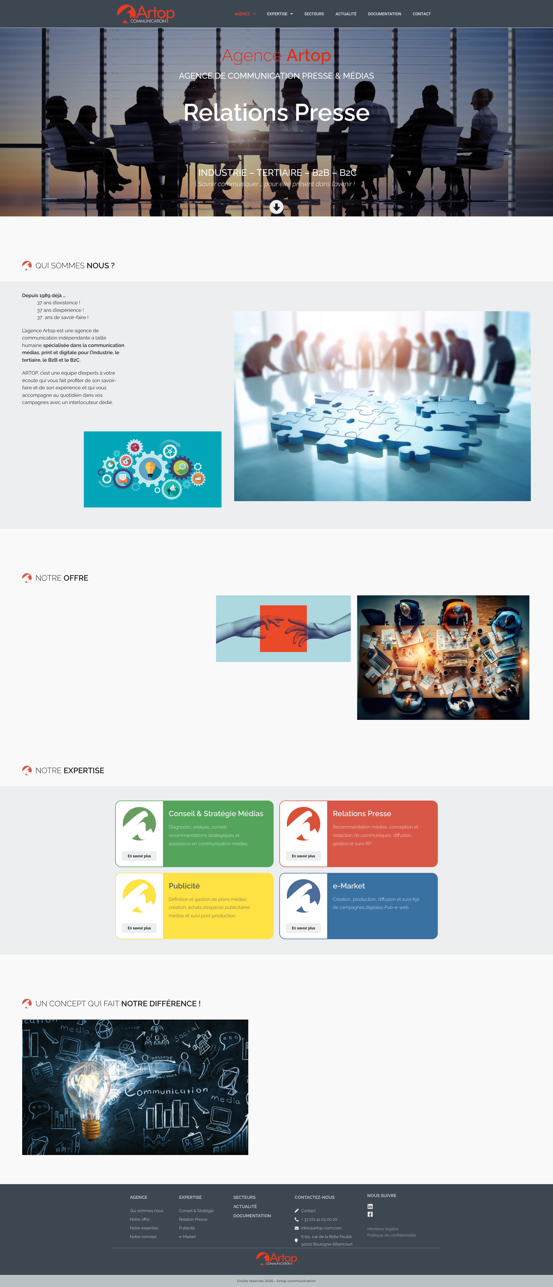 Aperçu du site