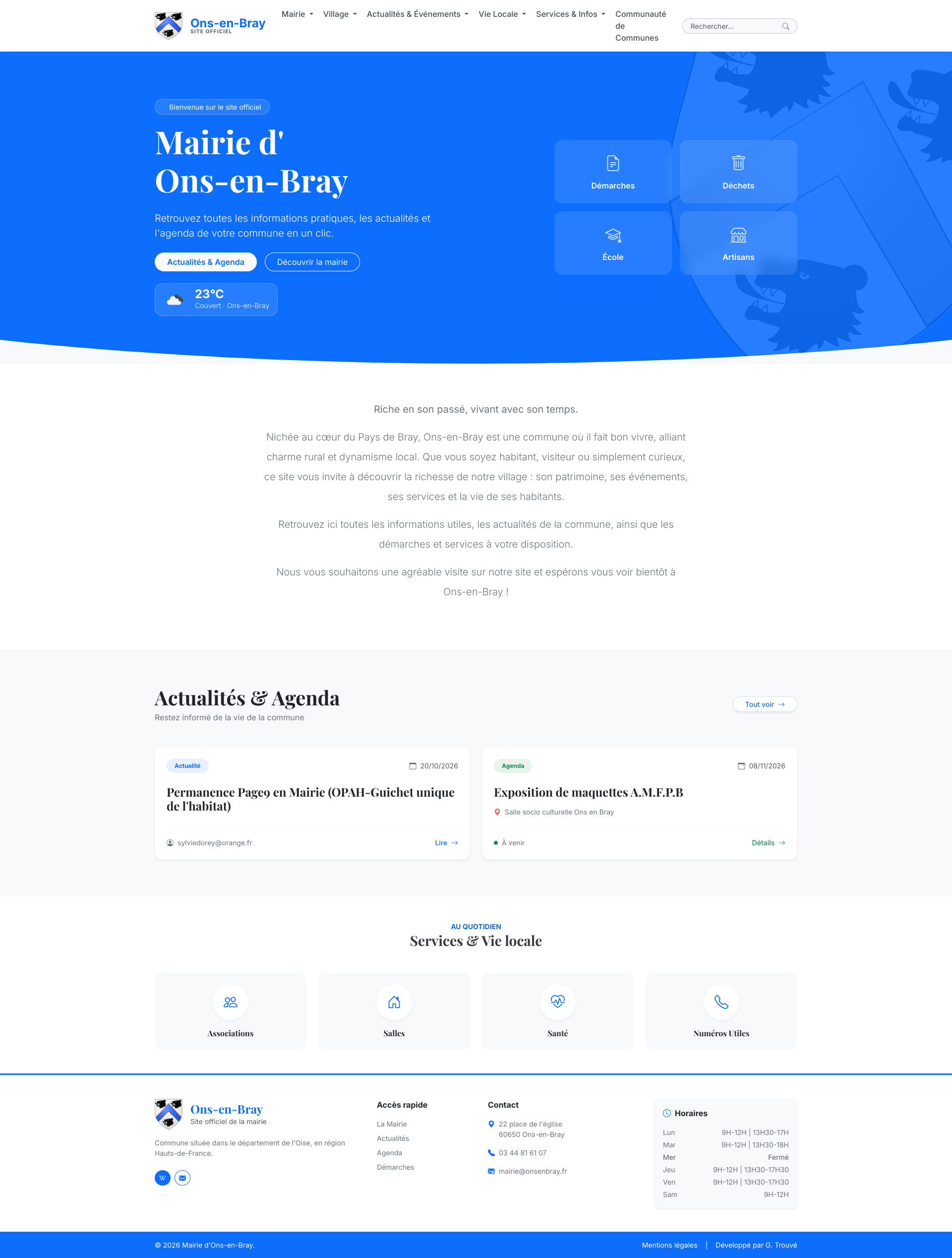 Aperçu du site