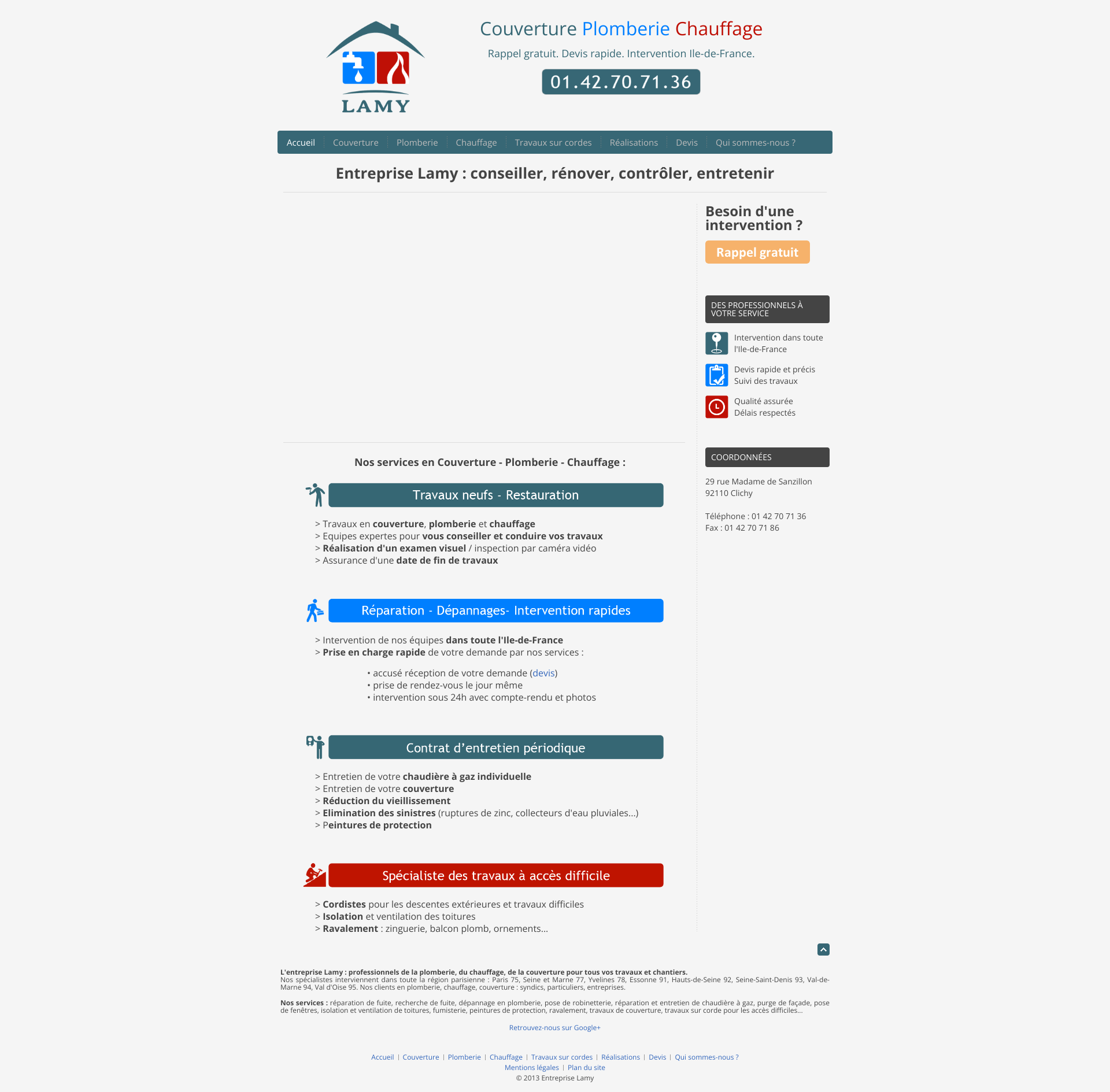 Aperçu du site