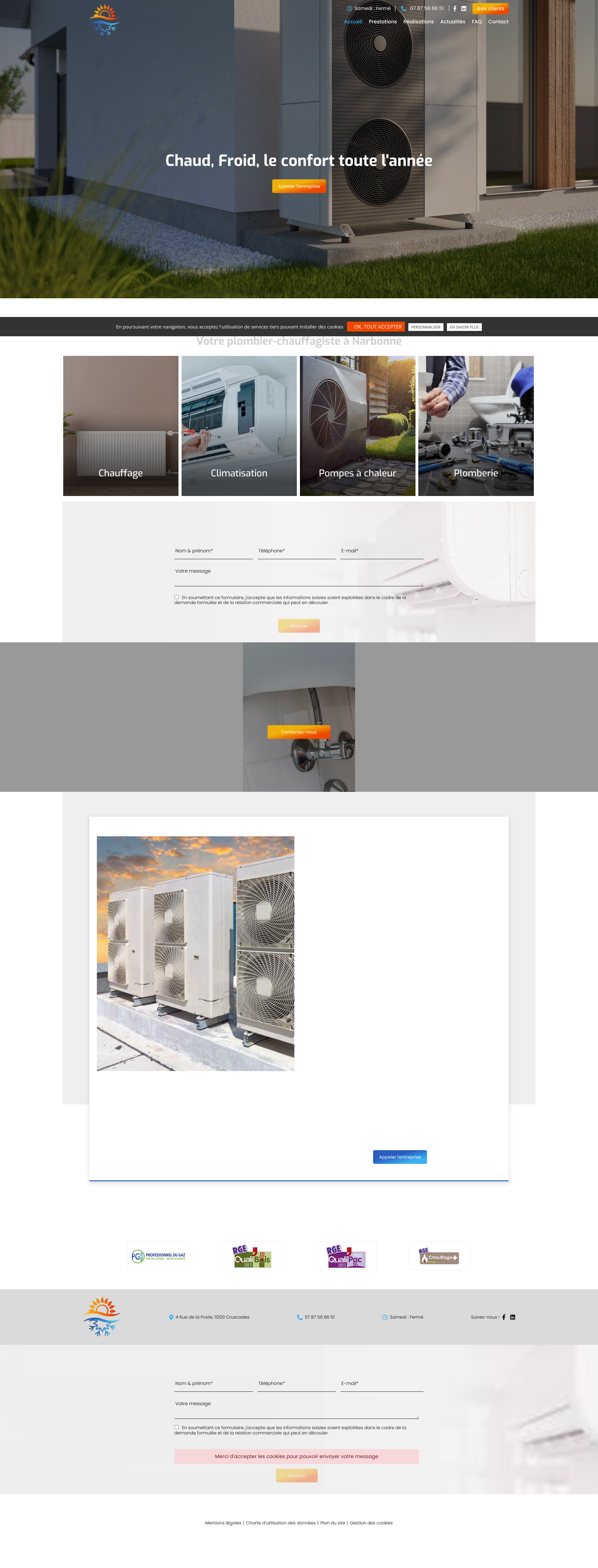 Aperçu du site