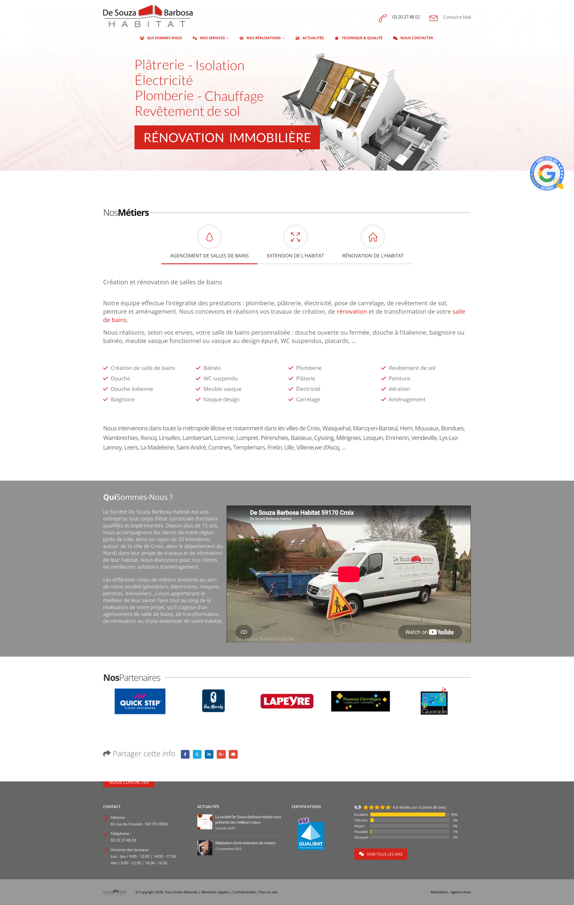Aperçu du site