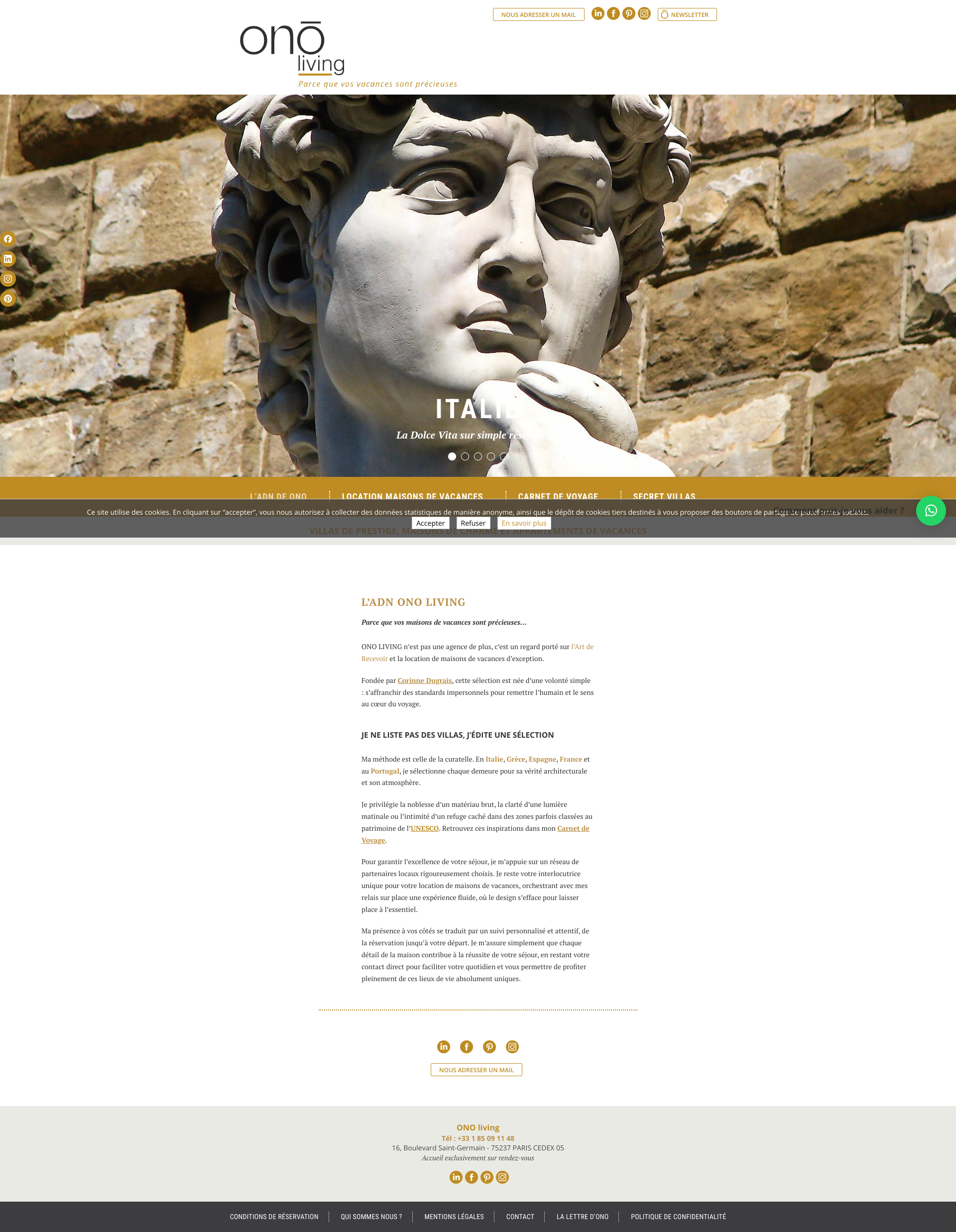 Aperçu du site