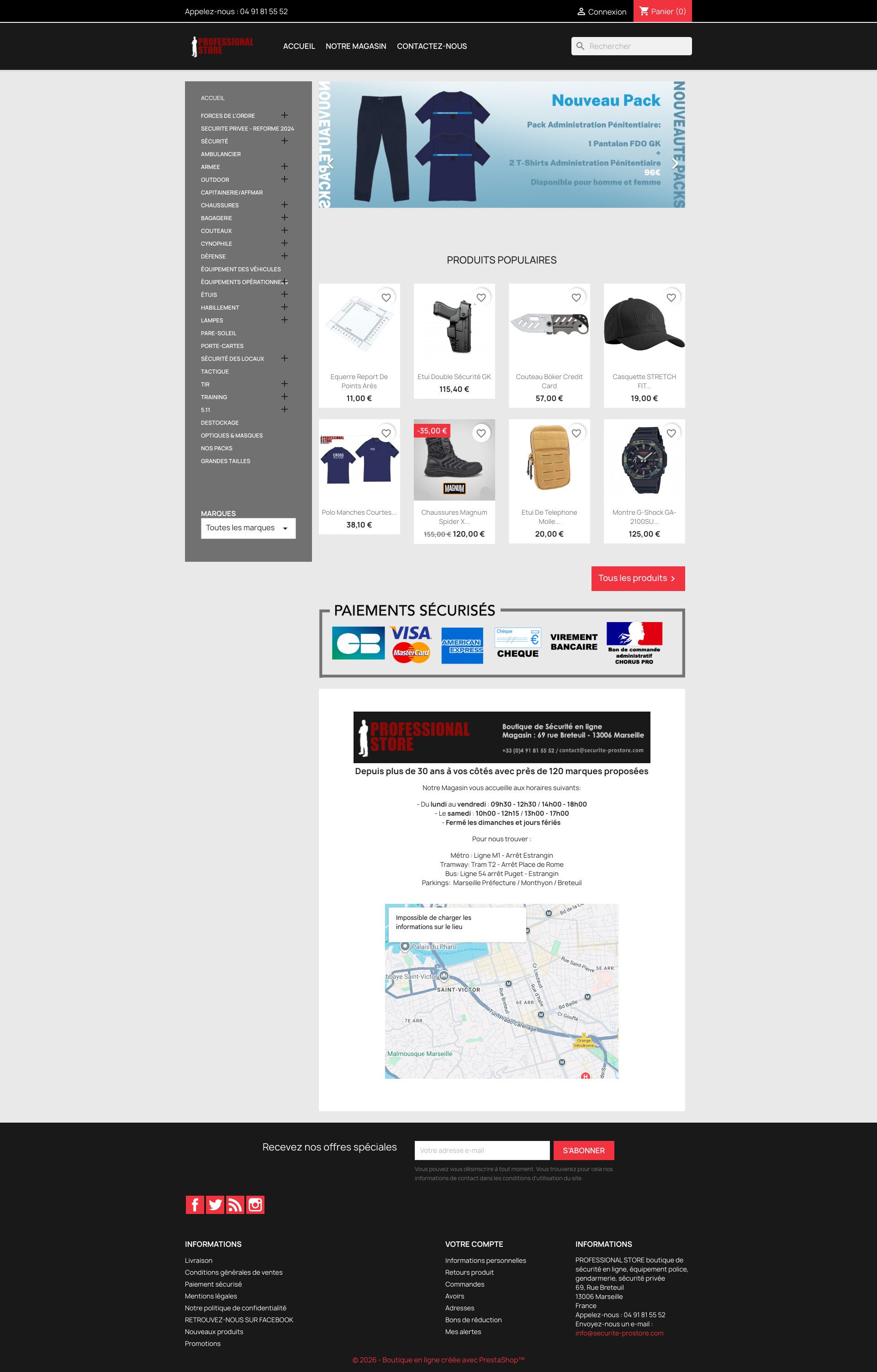 Aperçu du site