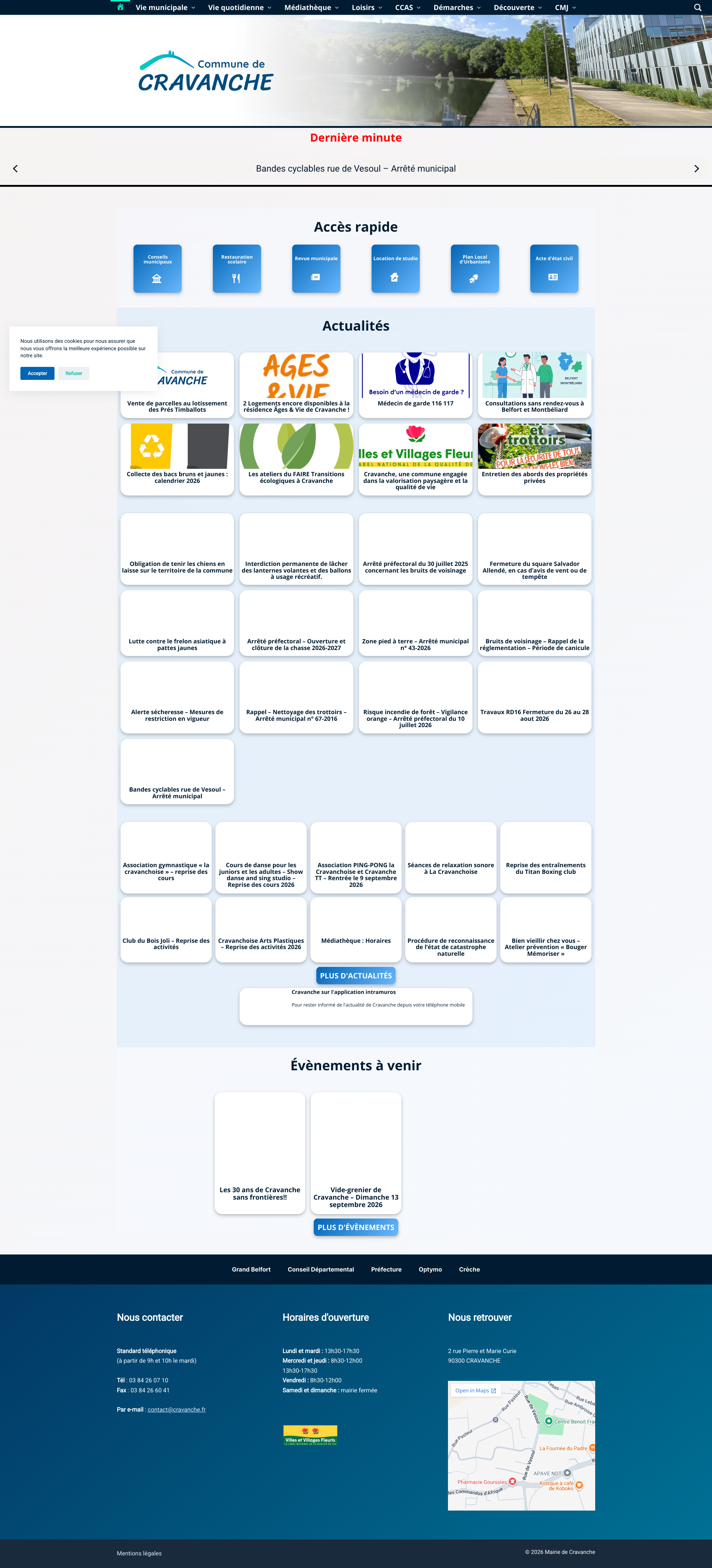 Aperçu du site