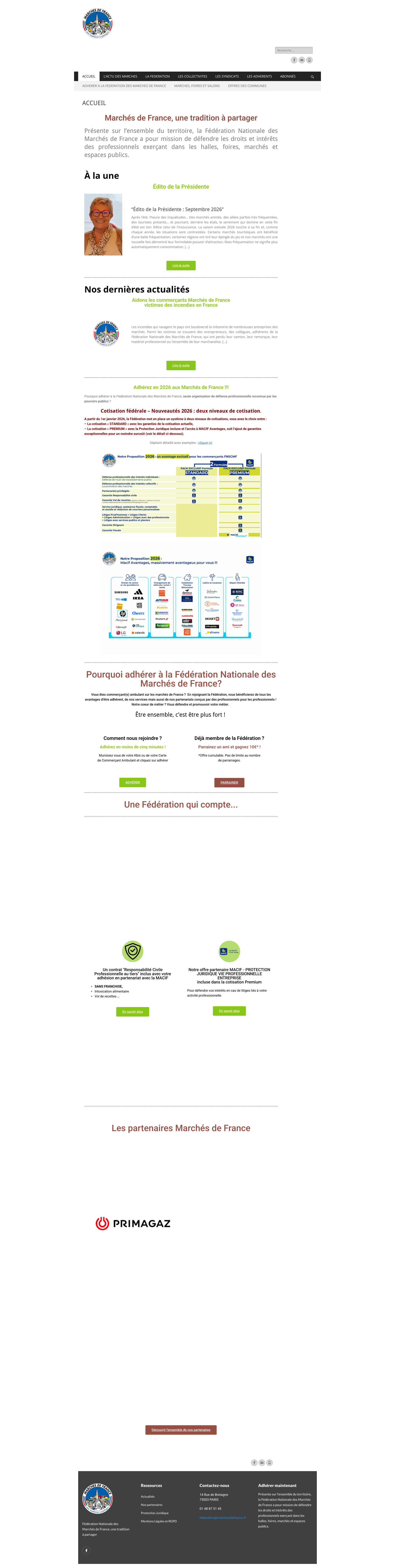 Aperçu du site
