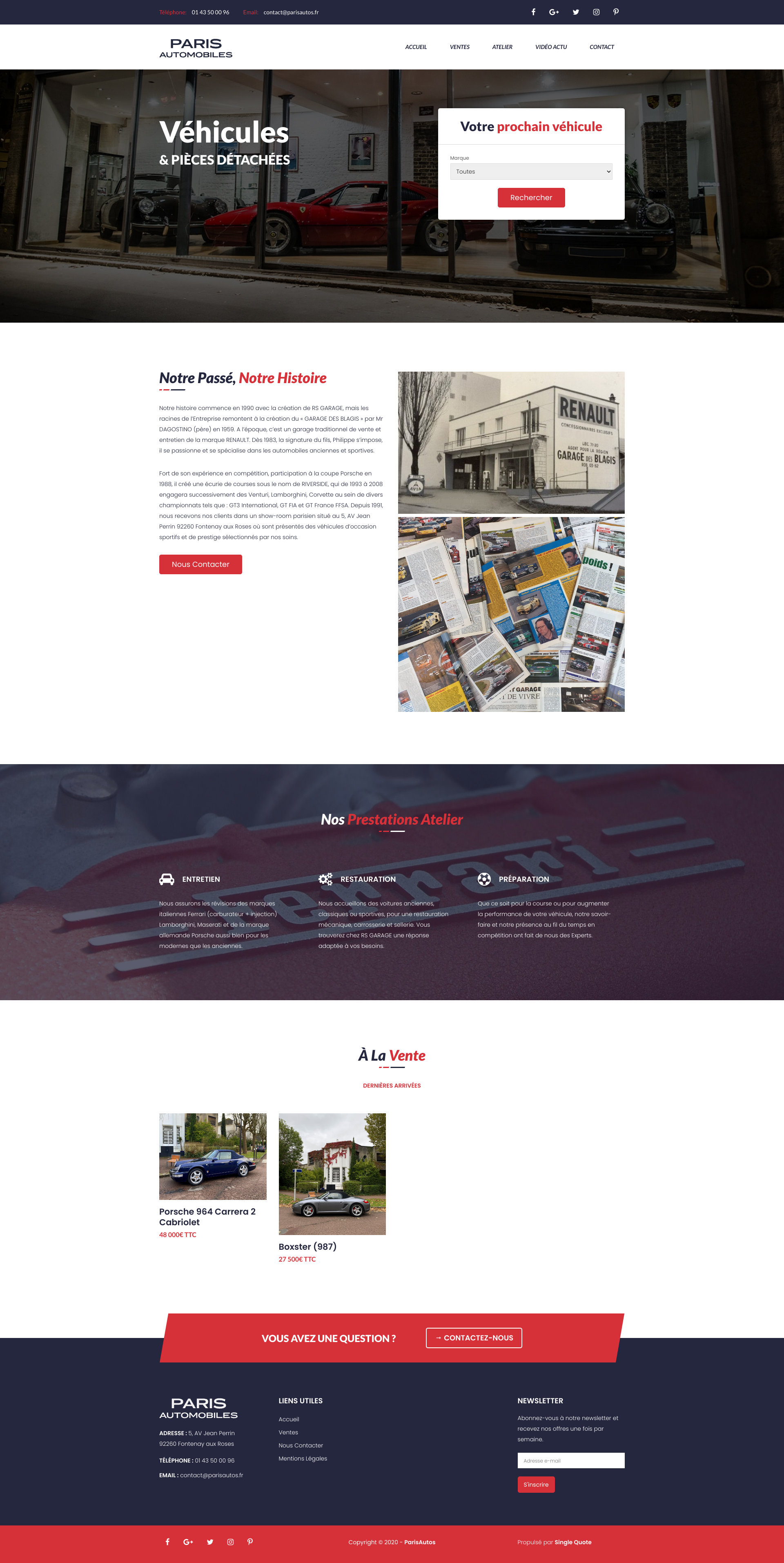 Aperçu du site