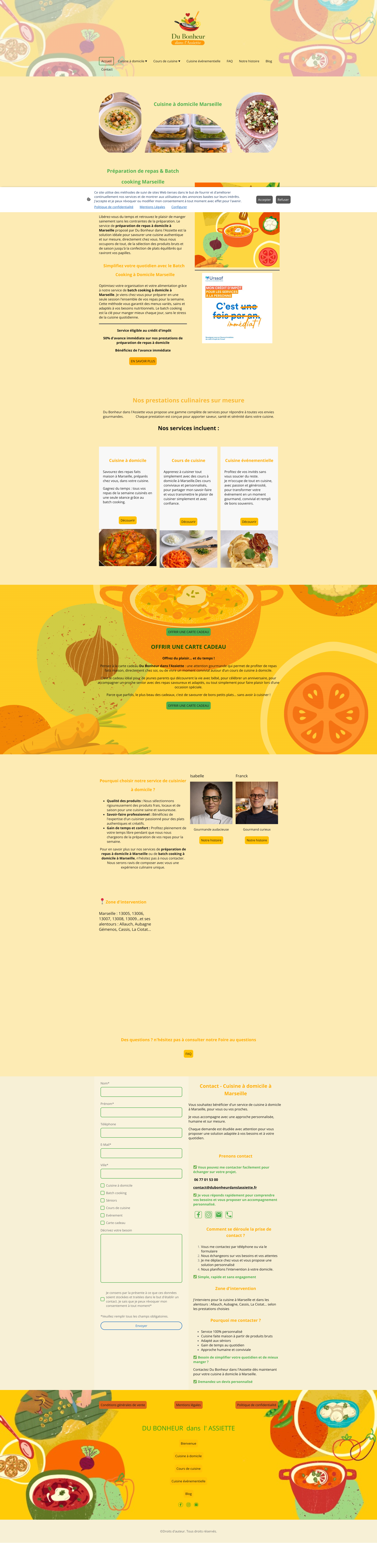 Aperçu du site