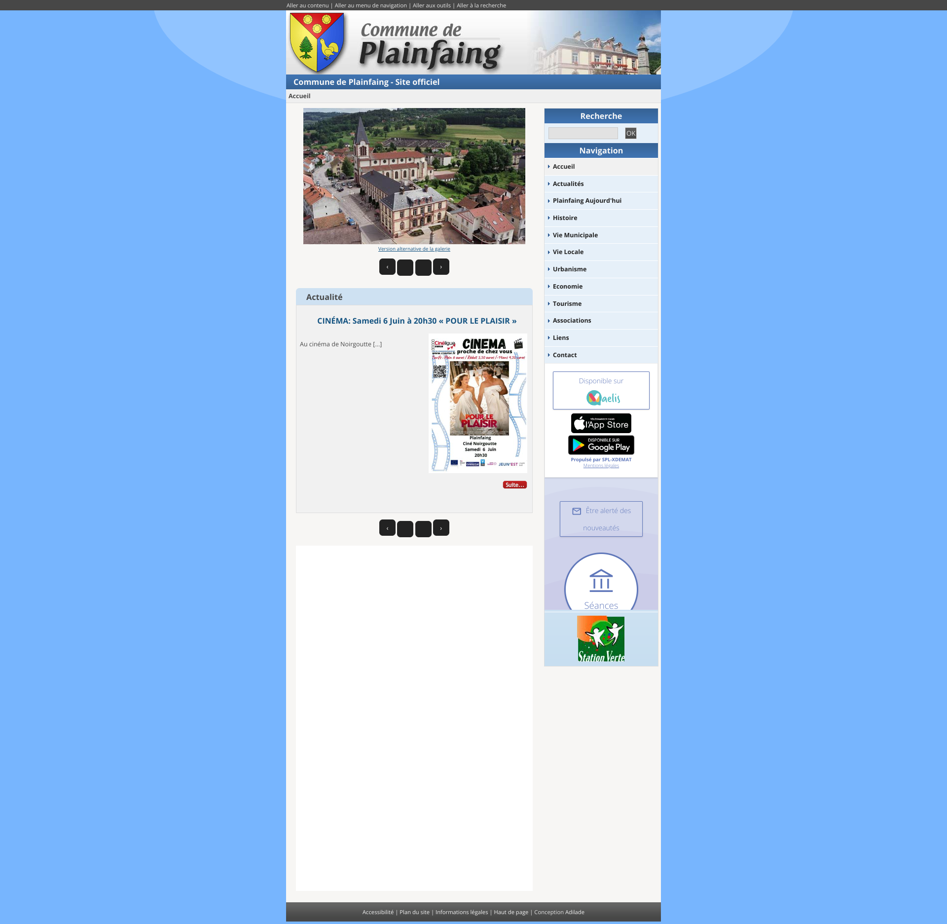 Aperçu du site