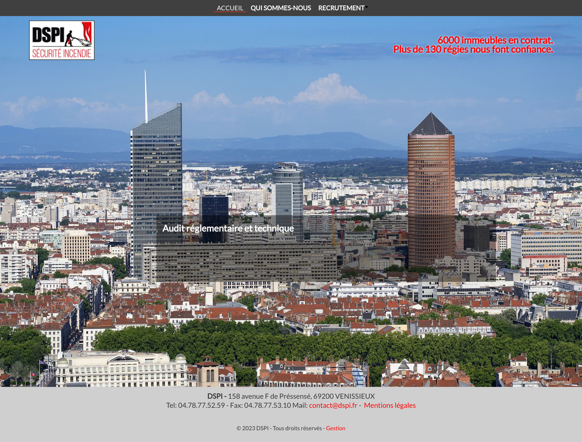 Aperçu du site