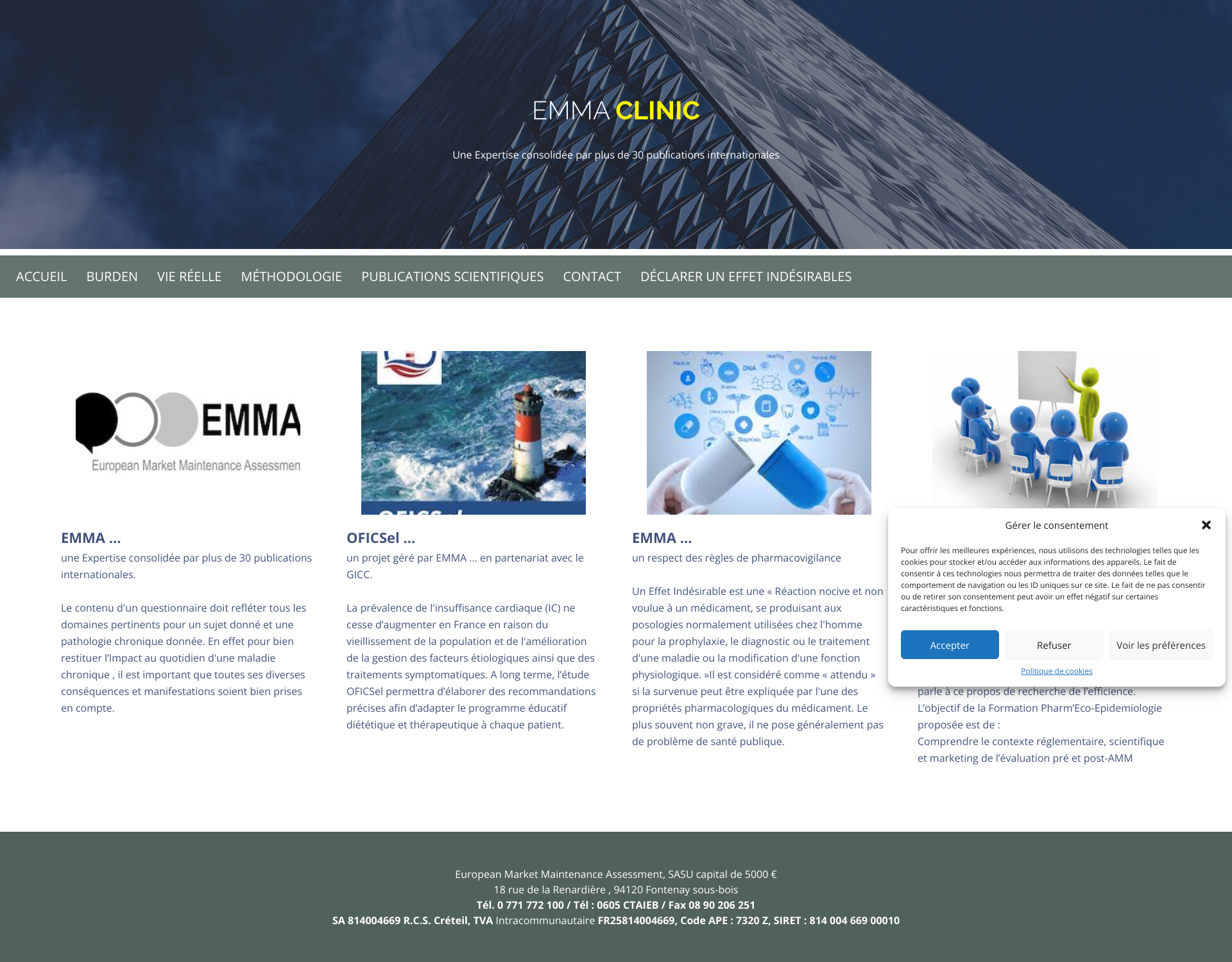 Aperçu du site