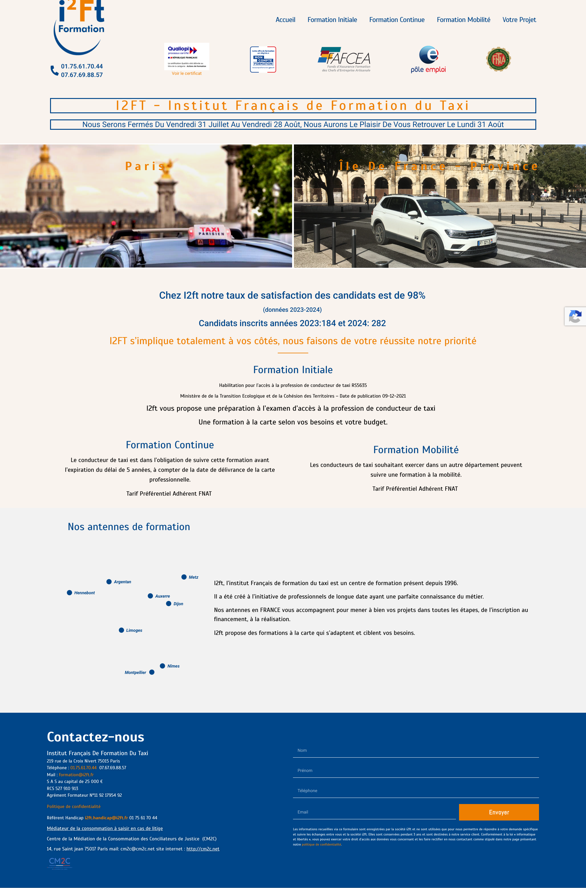 Aperçu du site