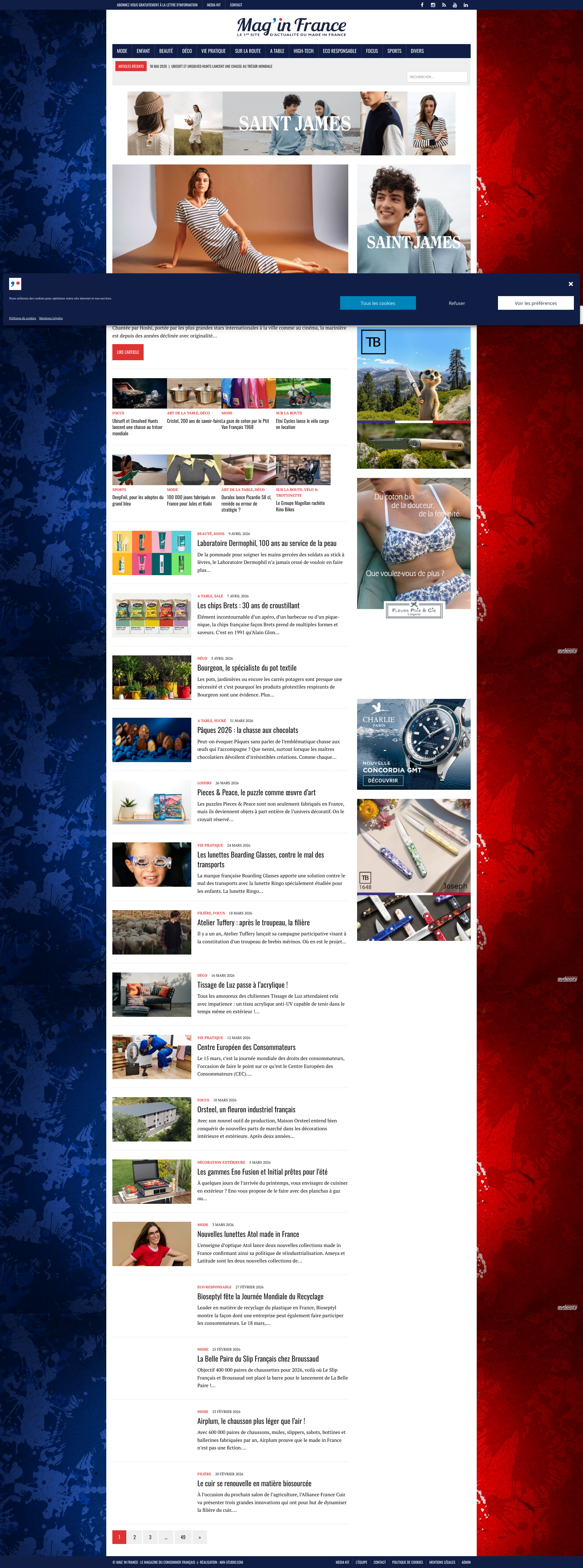 Aperçu du site